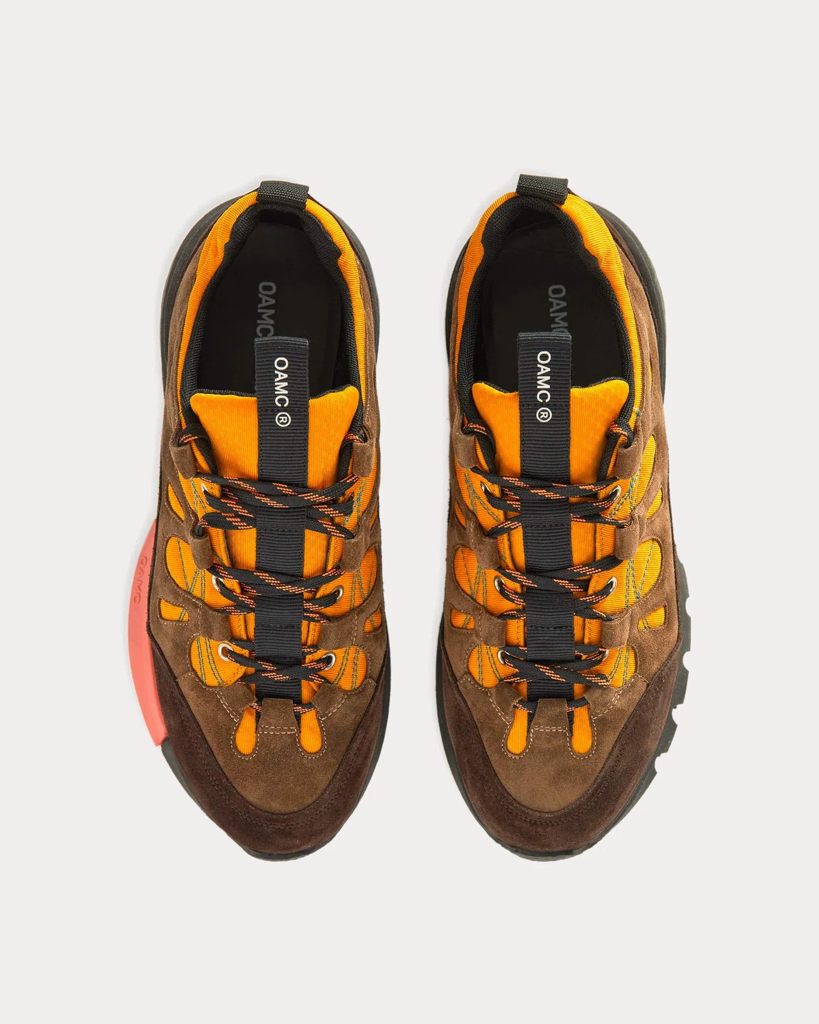 OAMC o1y0225 Logo Low-Top Sneakers in Brown/Yellow Size US 10 / EU 43 - 4 Thumbnail
