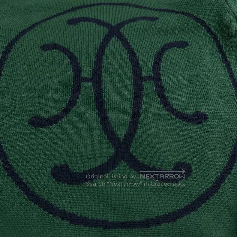Hermes Hermes Green Large Logo Cashmere Sweater Size XS / US 0-2 / IT 36-38 - 7 Thumbnail