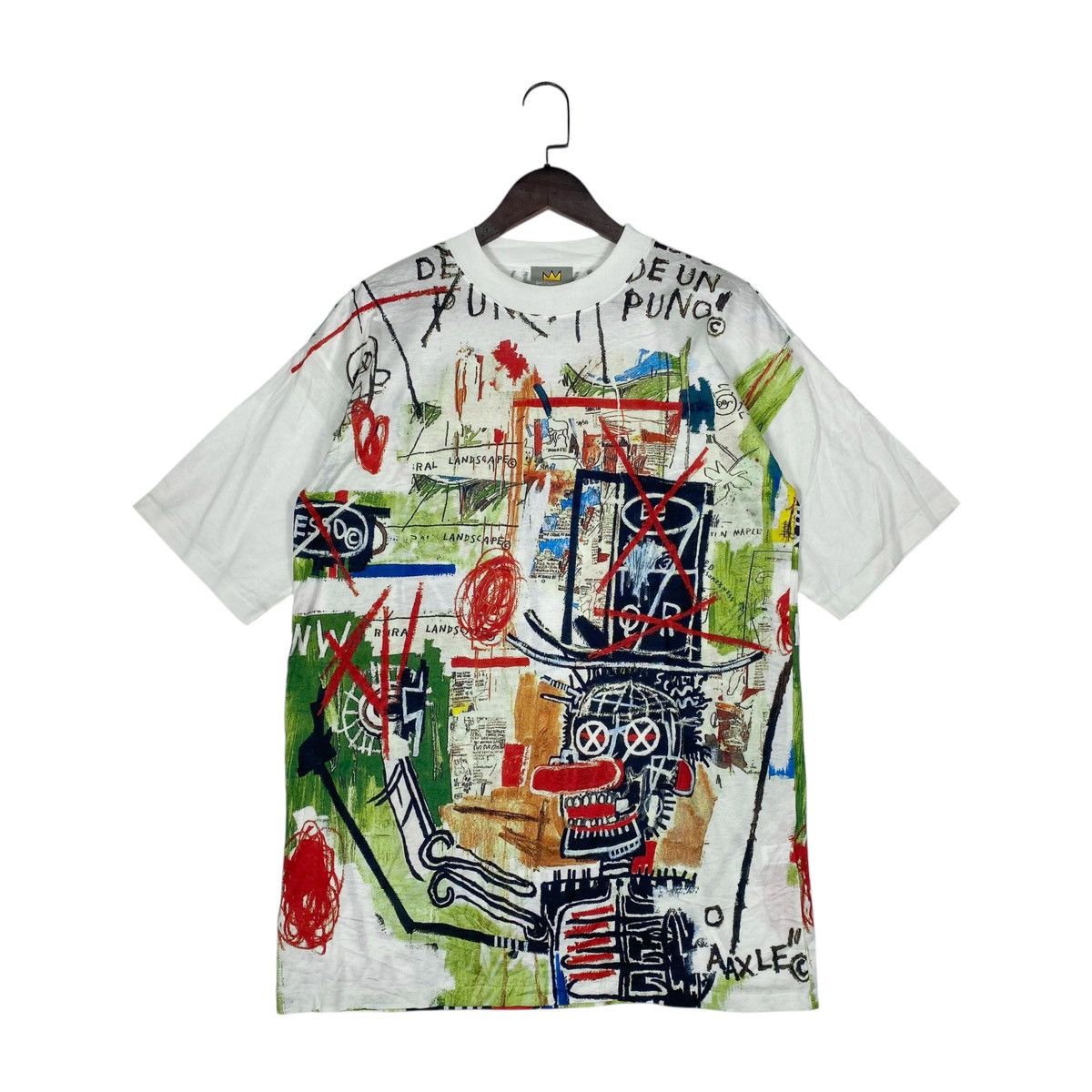 Jean-Michel Basquiat × Vintage Vintage 1997 Jean Michel Basquiat T Shirt Size US XL / EU 56 / 4 - 2 Thumbnail