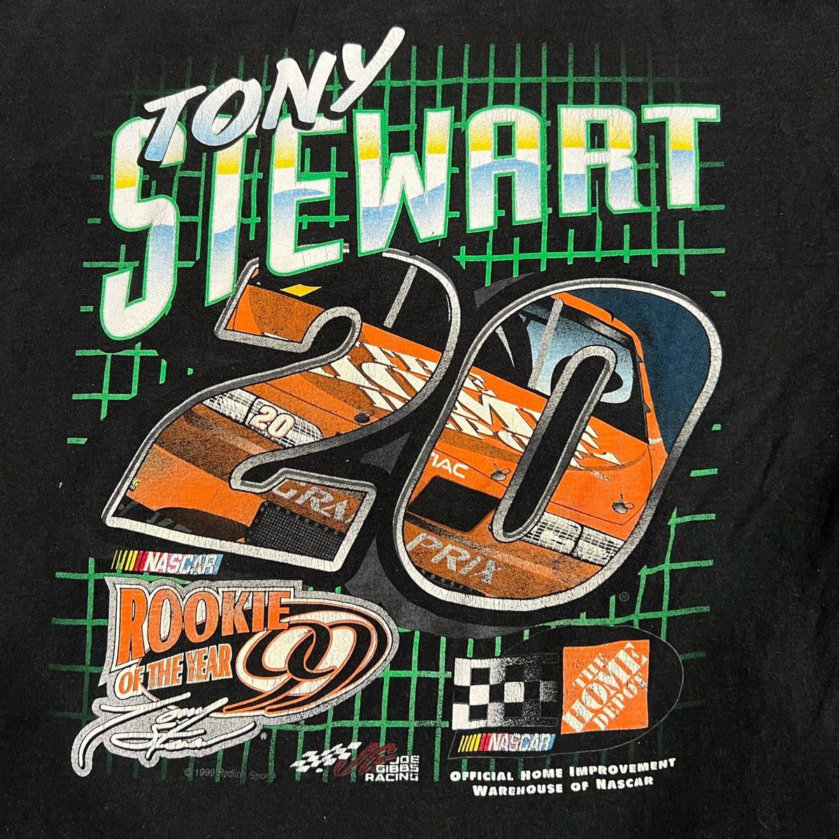 NASCAR Vintage Nascar Tony Stewart Rookie of the Year 1999 T-Shirt Size US XL / EU 56 / 4 - 5 Thumbnail