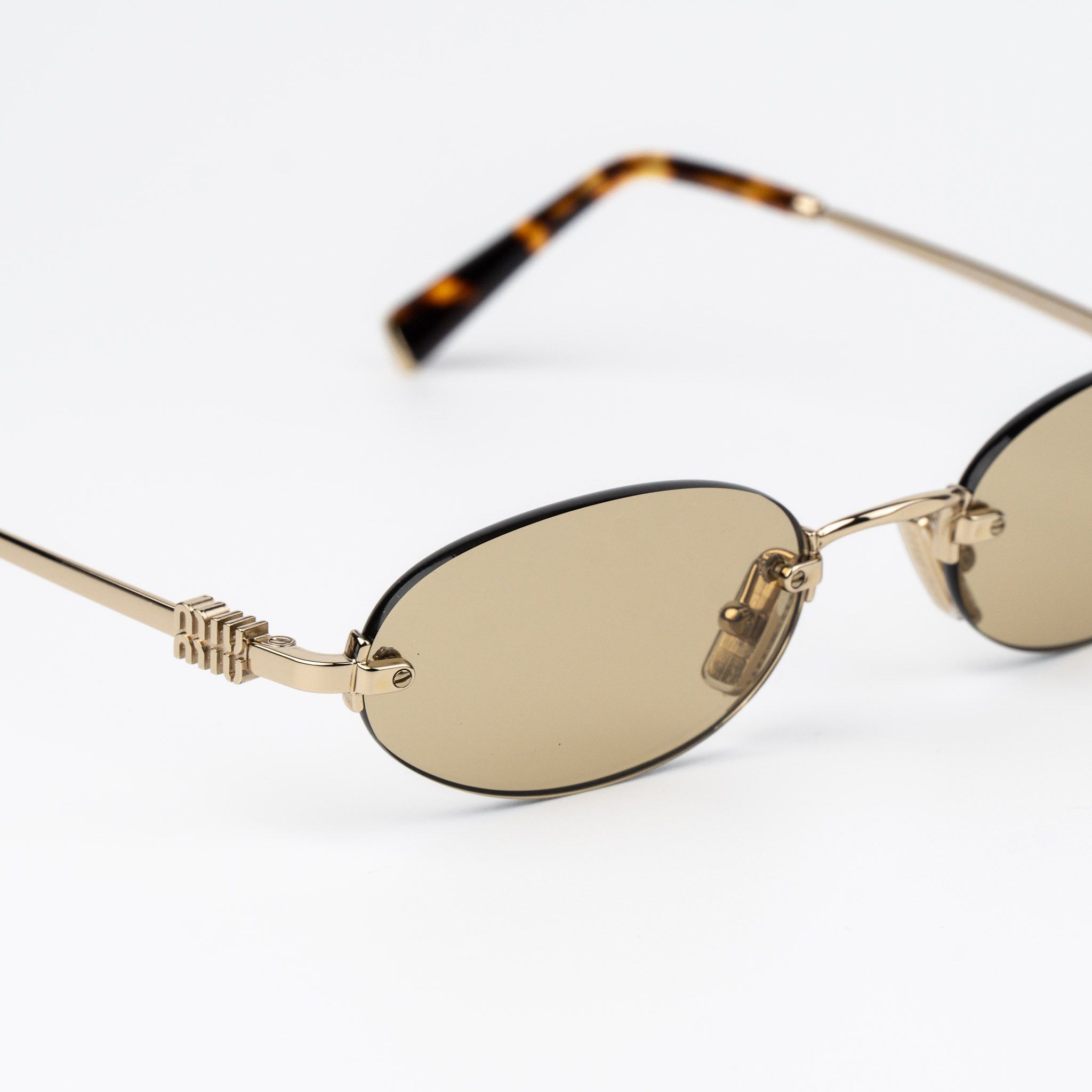 Miu Miu Miu Miu Women Sunglasses Oval MUA54S ZVN10R NEW AUTHENTIC Size ONE SIZE - 7 Thumbnail