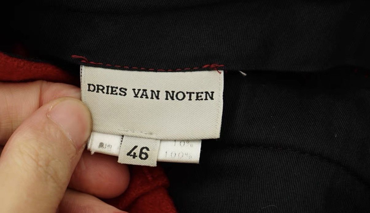 Dries Van Noten Dries Van Noten Fall/Winter Wool Burgundy Straight-Leg Pants Size US 30 / EU 46 - 6 Thumbnail