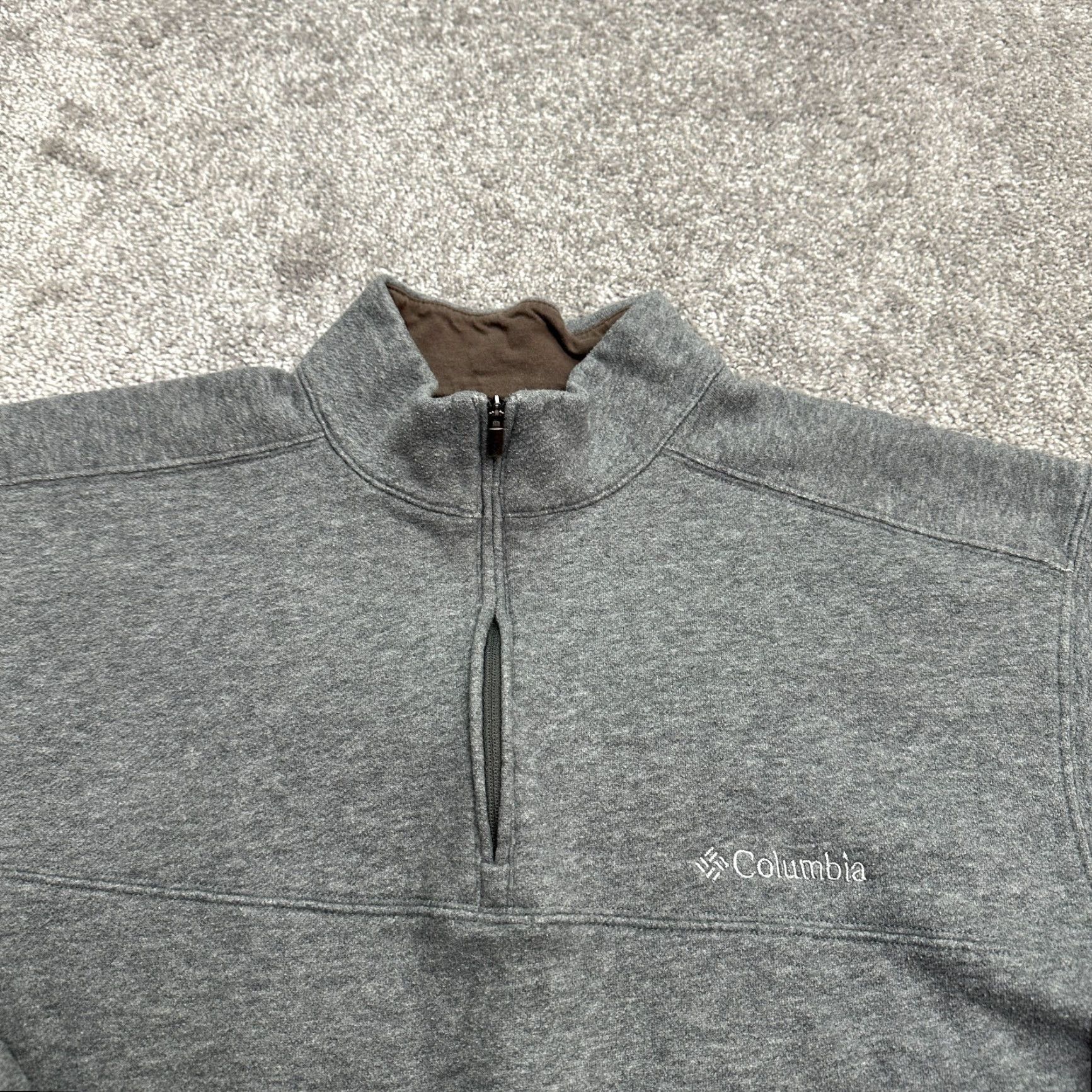 Vintage Columbia Sweatshirt Mens Large Gray Fleece 1/4 Zip Pullover Outdoor Size US L / EU 52-54 / 3 - 3 Thumbnail