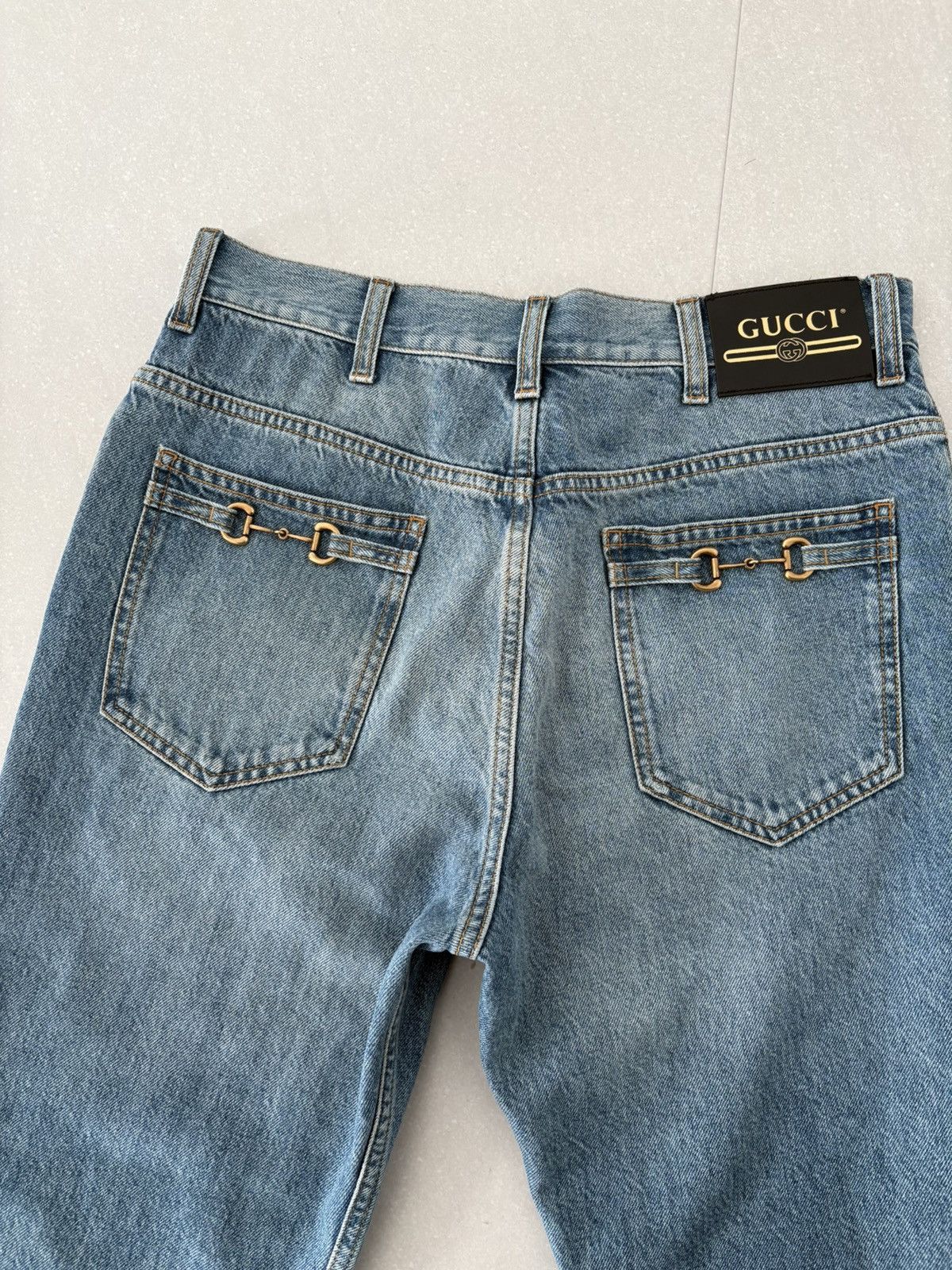Gucci Gucci horsebit straight denim pants Size US 30 / EU 46 - 4 Thumbnail