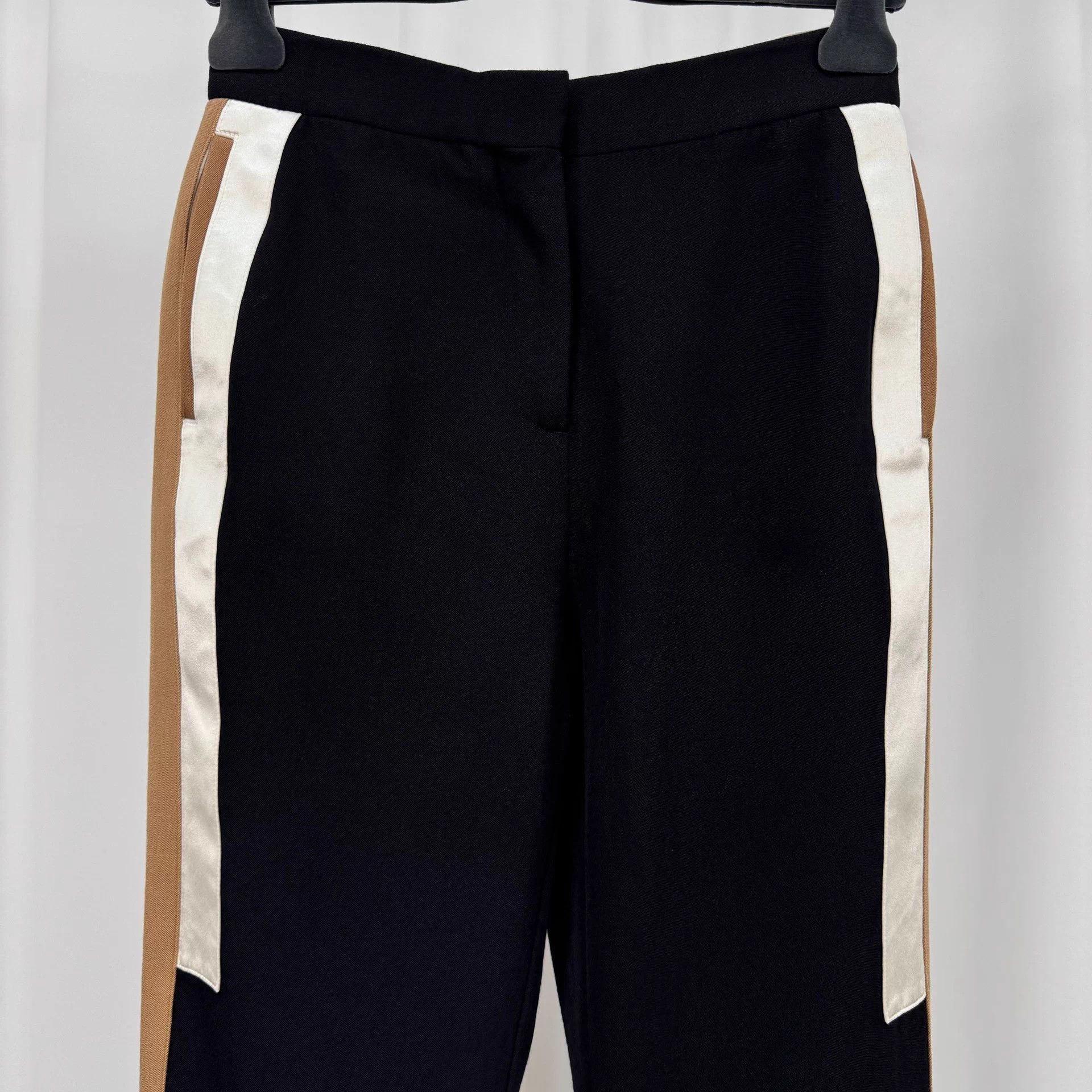 Burberry Burberry tan stripe wool casual pants UK6 99 new Size 26" / US 2 / IT 38 - 3 Thumbnail