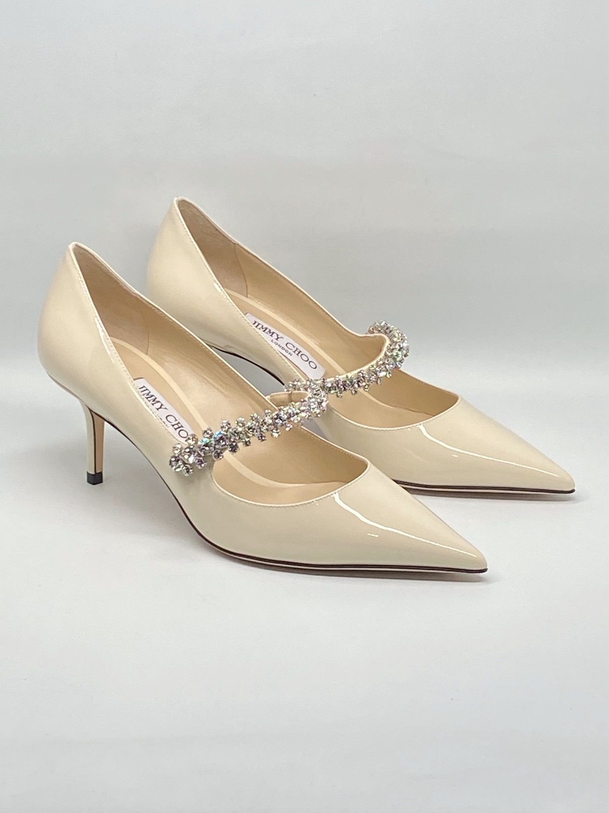Jimmy Choo Jimmy Choo Bing Patent Crystal-Strap Pumps size 38 Size US 8 / IT 38 - 6 Thumbnail