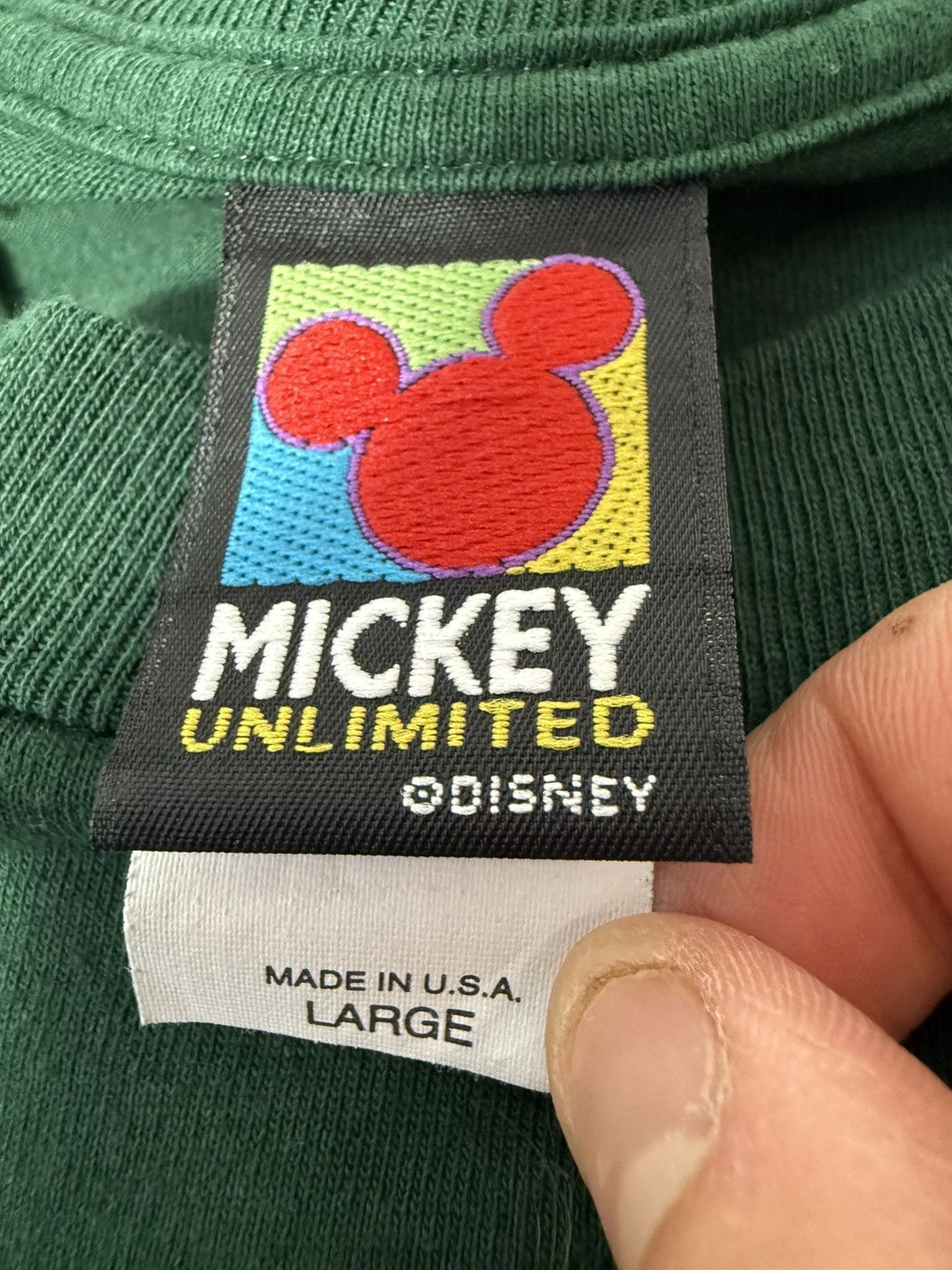 Disney × Mickey Mouse × Vintage Vintage Mickey Mouse Unlimited Embroidered T-Shirt Size US L / EU 52-54 / 3 - 5 Thumbnail