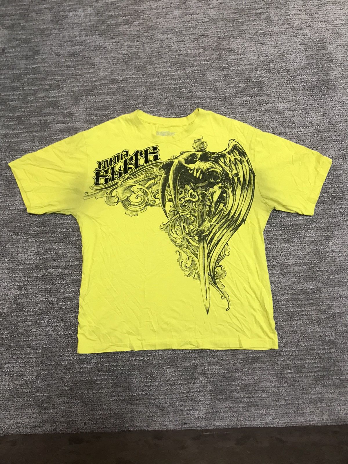 Affliction × Ed Hardy CRAZY MMA ELITE SKULL WING DAGGER Y2K STYLE SHIRT Size US L / EU 52-54 / 3 - 2 Thumbnail