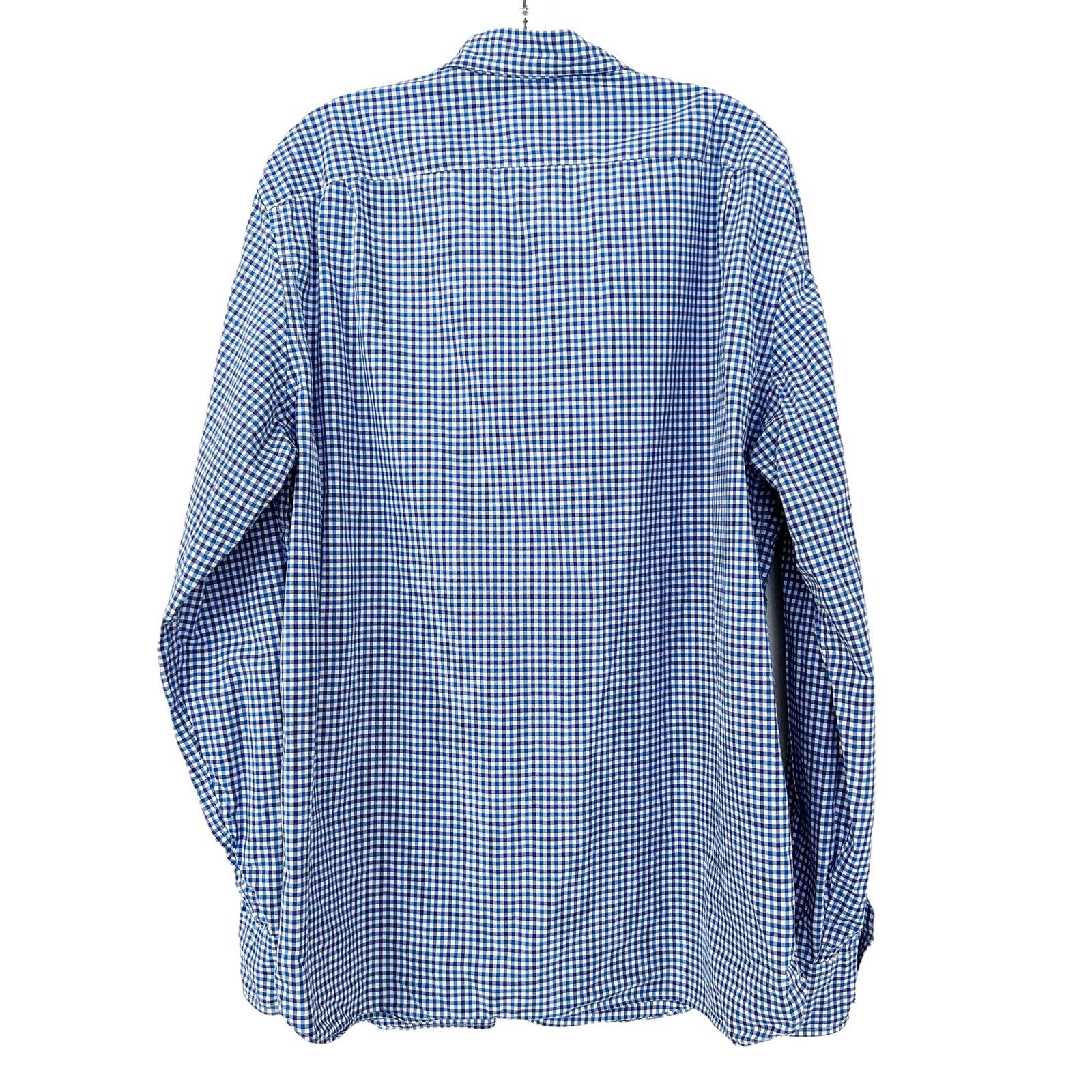 J.Crew J. Crew Blue White Plaid Long Sleeve Button Down Sz XL Size US XL / EU 56 / 4 - 4 Thumbnail