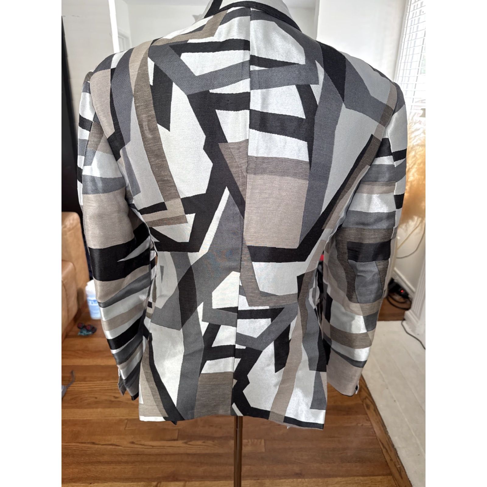 Vintage NEW Frere Men's Geometric Jacket Classic BLAZER Size 44 Size 44R - 7 Thumbnail