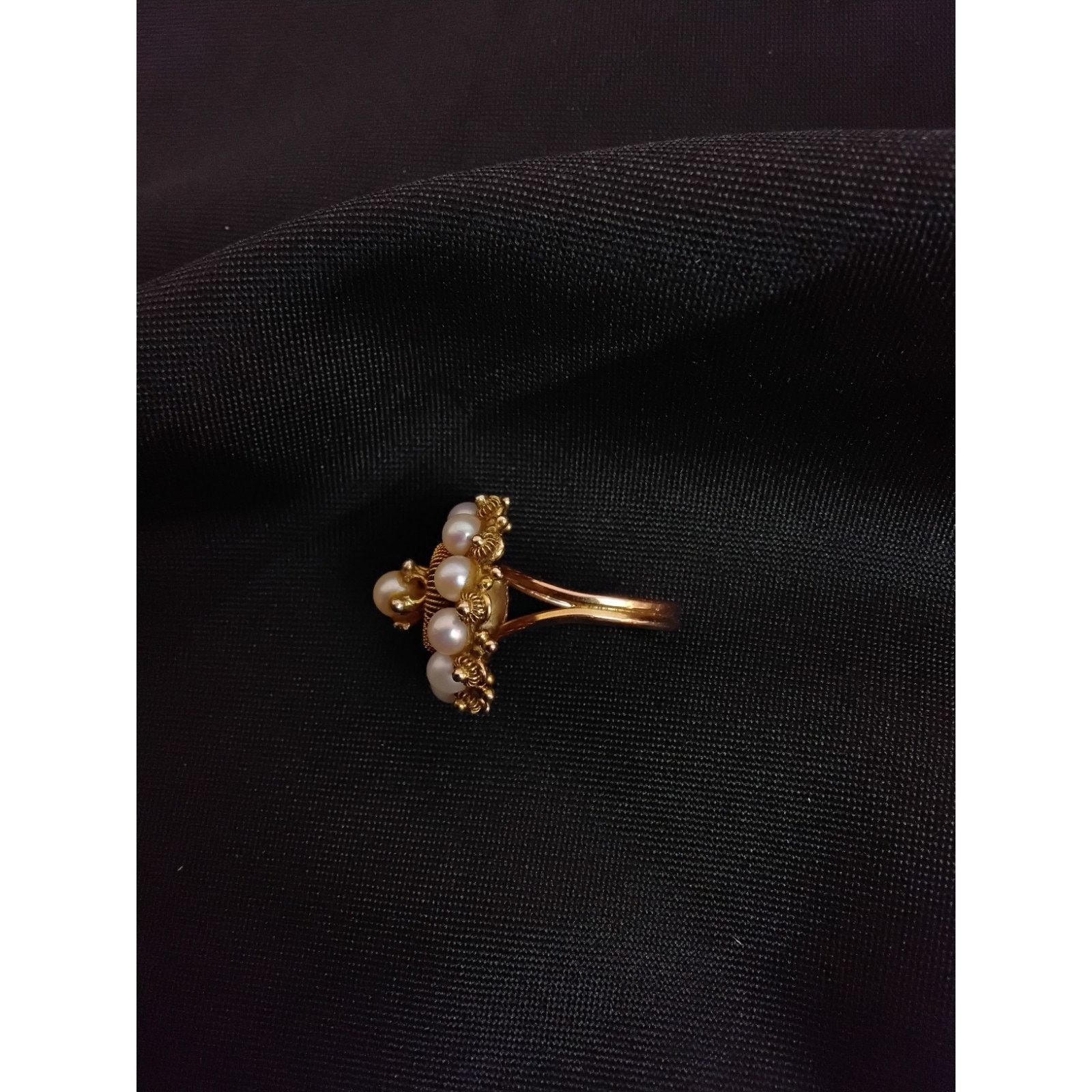 Other 14k Gold Pearl Peruvian Ring Size 6.5 7.7 Grams #W4760 Size ONE SIZE - 4 Thumbnail