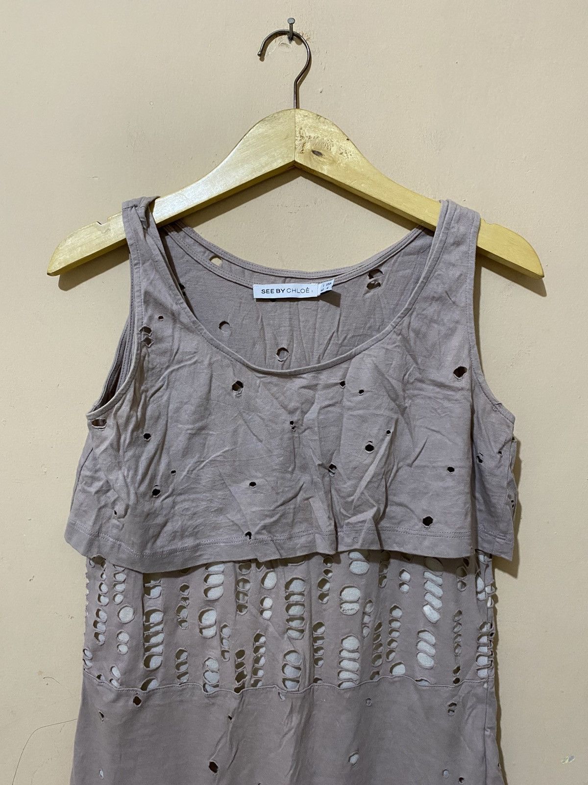 See by Chloe See by Chloe Distressed Long Dress Size S / US 4 / IT 40 - 3 Thumbnail