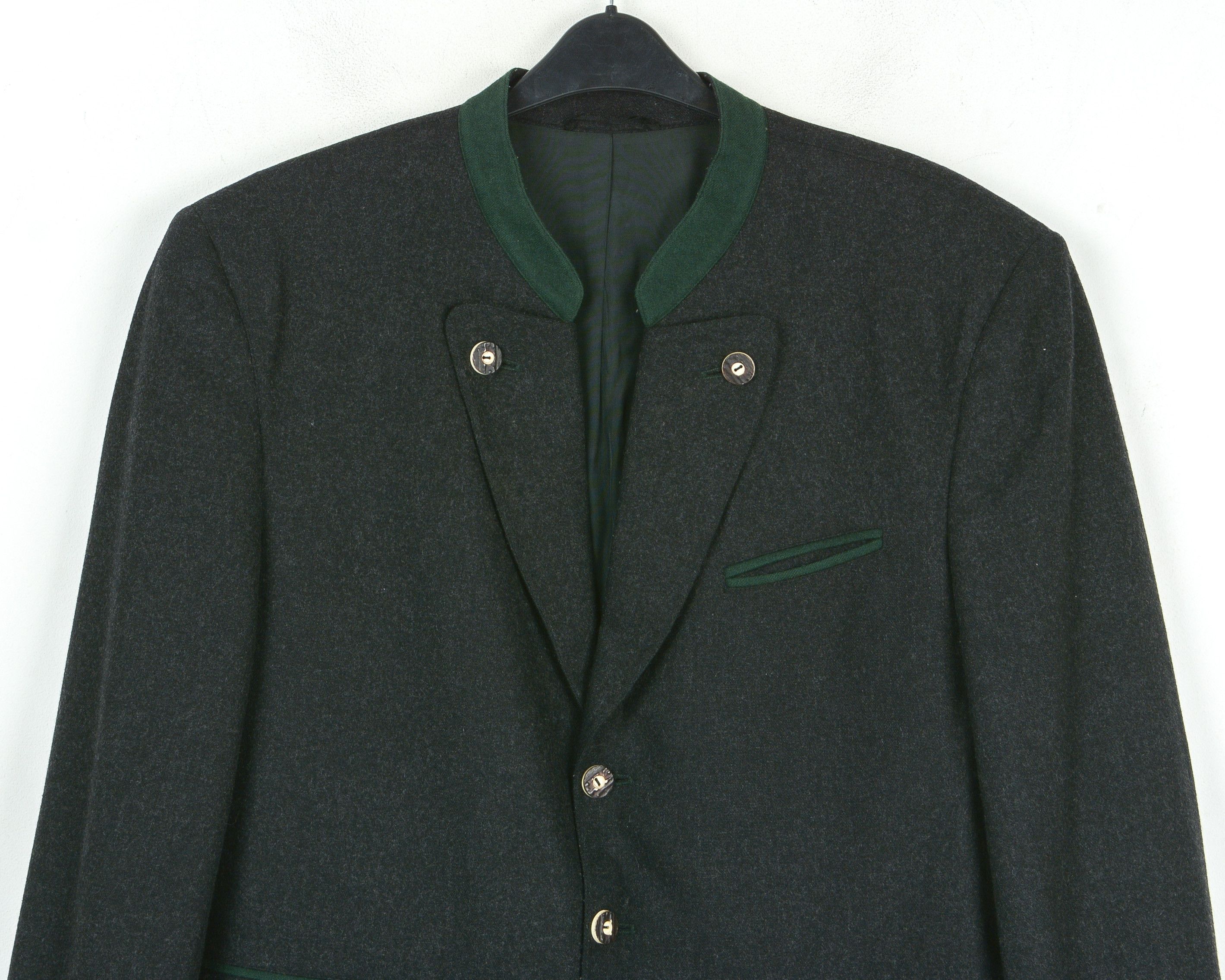 Vintage M Cashmere Wool Trachten Coat Button Jacket Jager Janker Size 40R - 5 Thumbnail