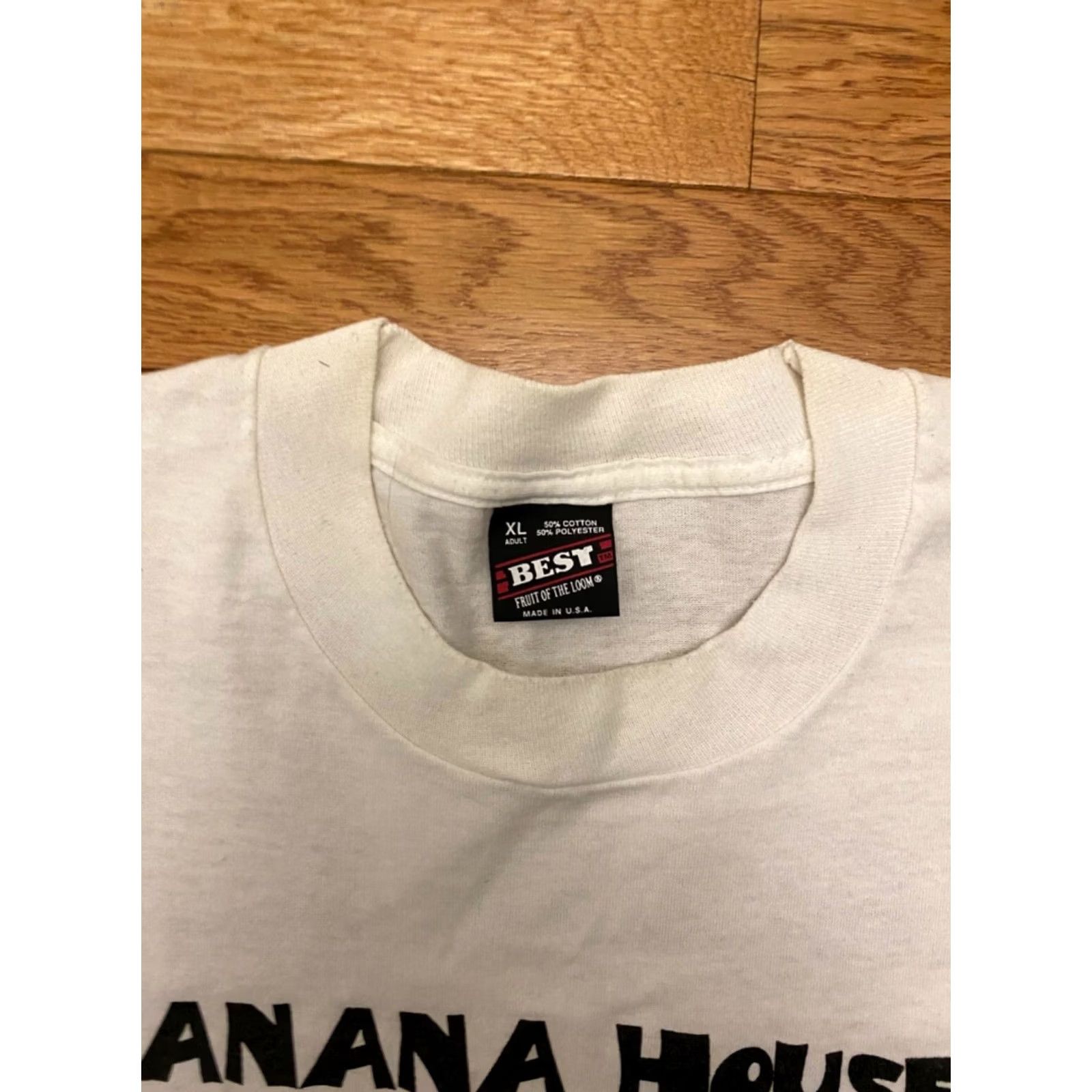 Vintage VINTAGE Purdue Boilermakers Banana House T-Shirt XL Cream Artex 1970s Short Sleeve Graphic Tee Unisex Mens Size US XL / EU 56 / 4 - 4 Thumbnail