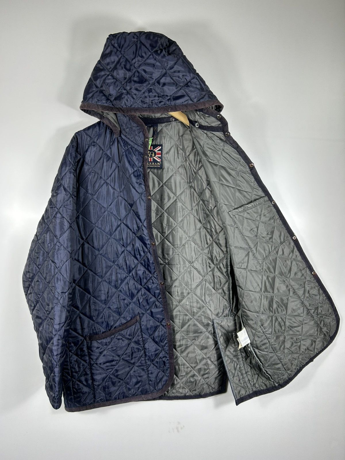 Lavenham × Vintage 🔥Lavenham Hooded Snap Button Quilted Jacket Size US L / EU 52-54 / 3 - 9 Thumbnail