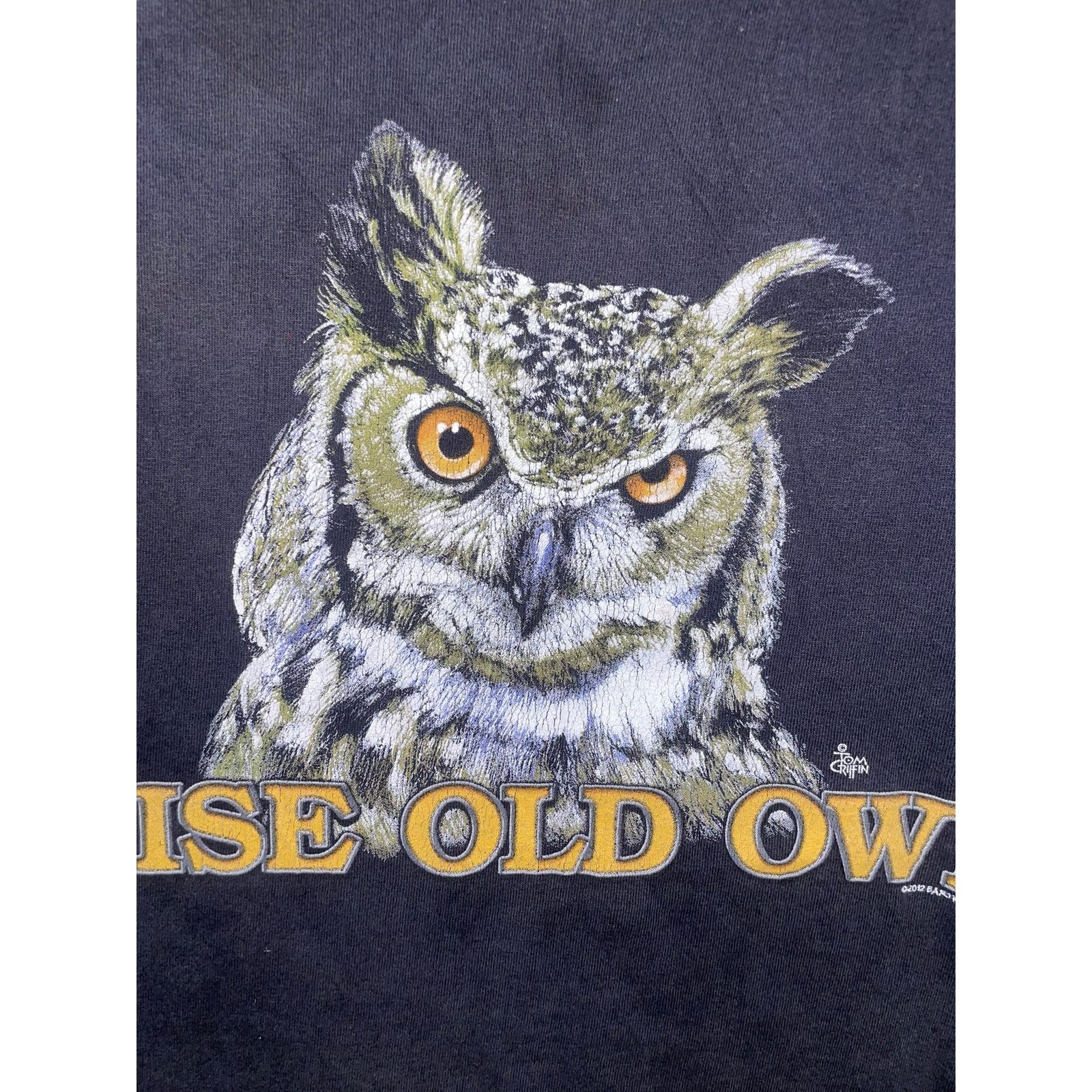 Gildan 2012 Wise Old Owl Earth Sun Moon Animal Shirt XL X-Large Size US XL / EU 56 / 4 - 2 Thumbnail