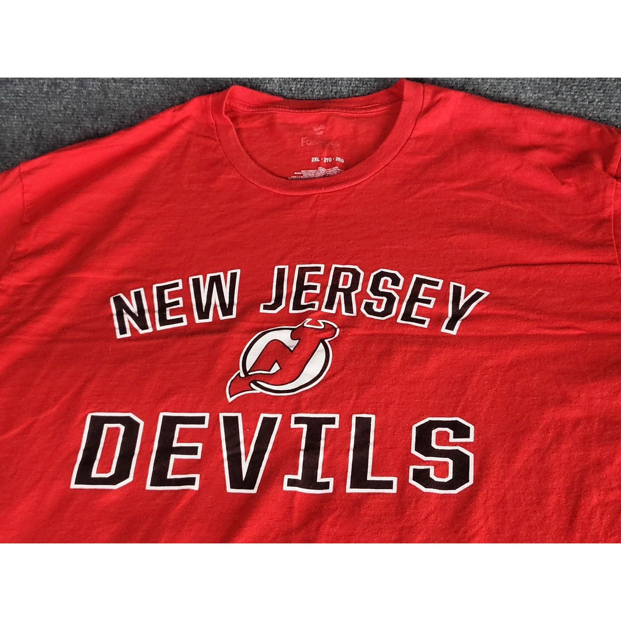 NHL New Jersey Devils Fanatics Hockey Tshirt Men Sz XXL Red NHL Size US XXL / EU 58 / 5 - 2 Thumbnail