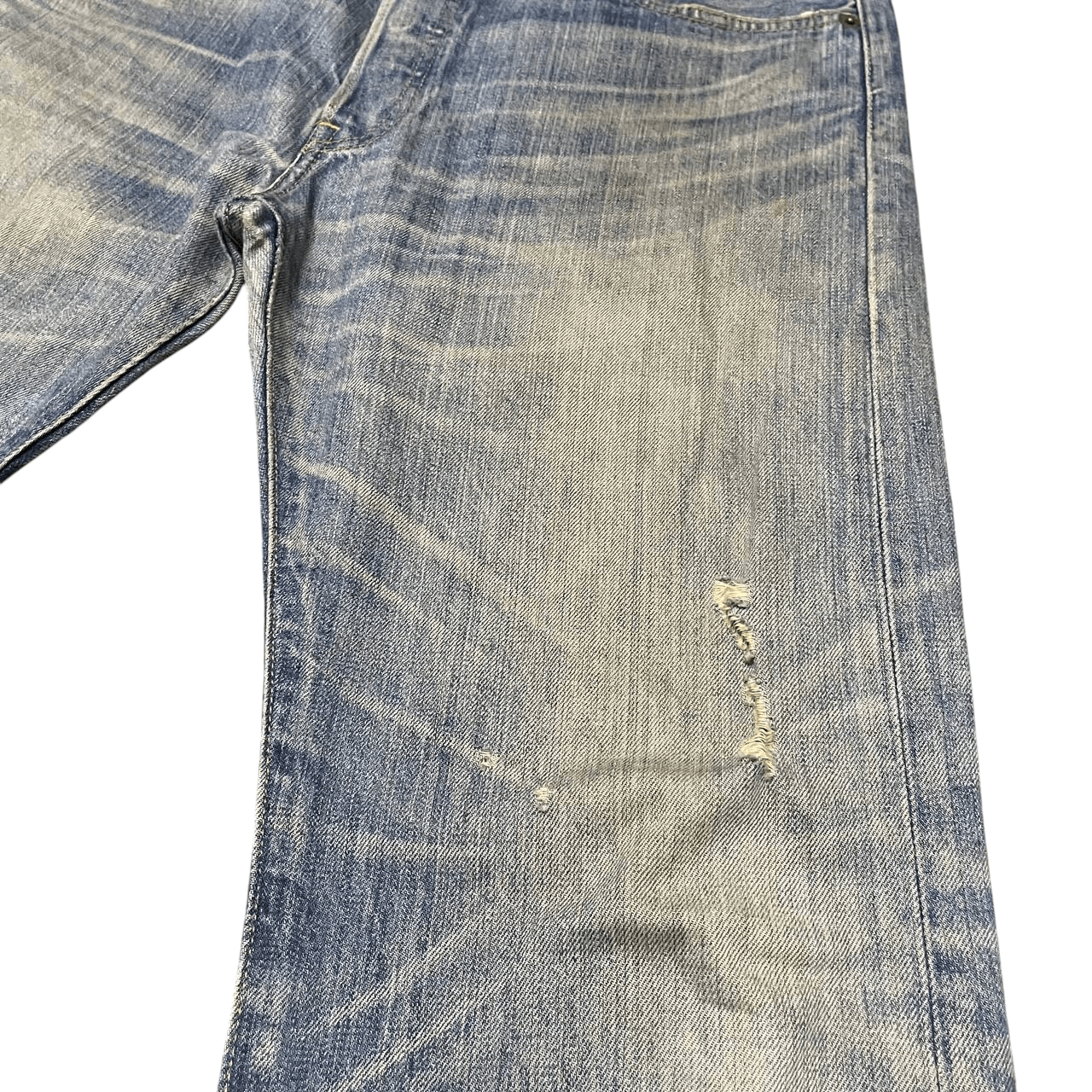 Levi's Vintage Levis 501 Distressed Denim Straight Leg Button Fly Size US 34 / EU 50 - 5 Thumbnail