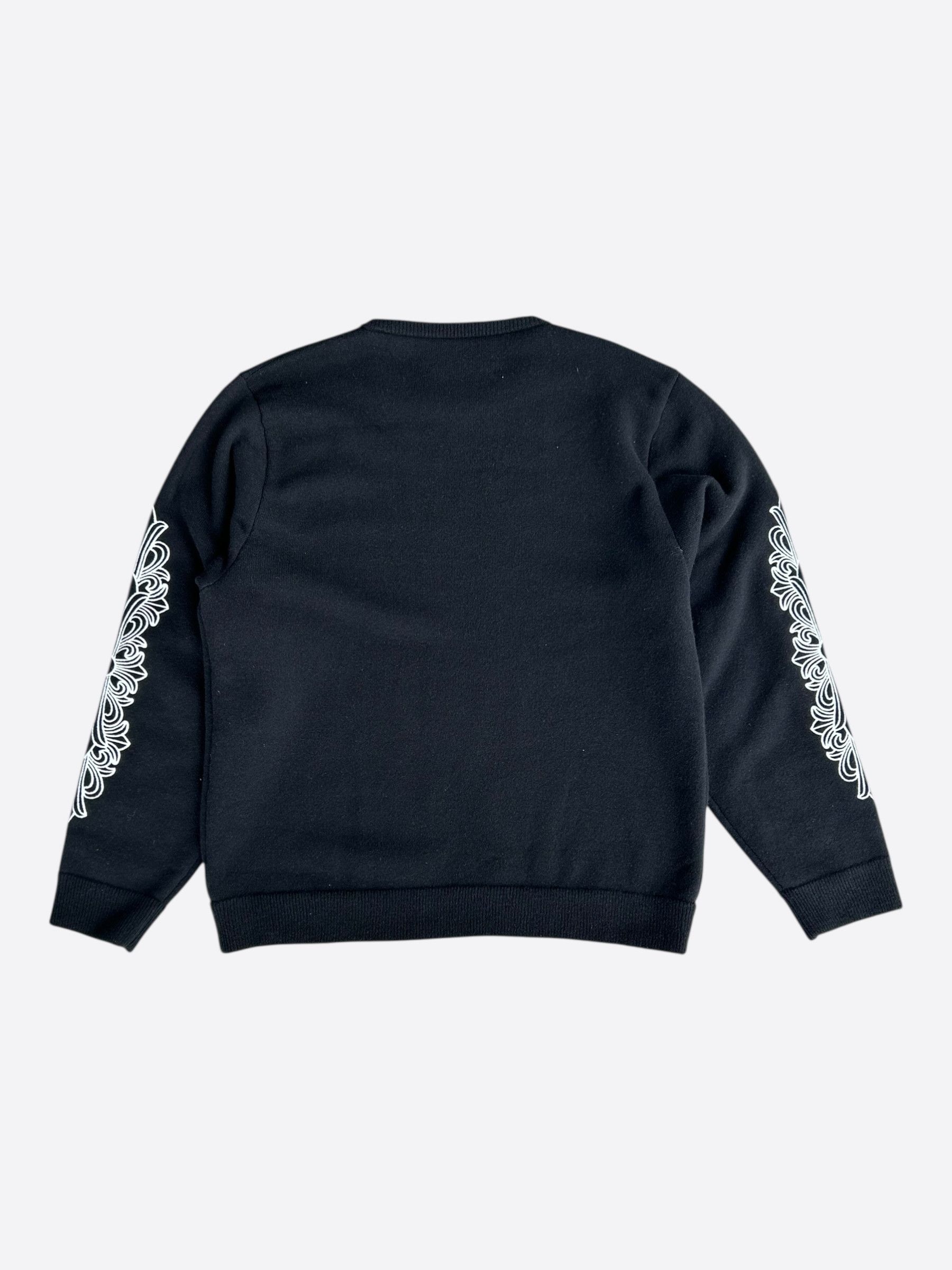 Chrome Hearts Chrome Hearts Black & White Floral Cashmere Sweater Size US XL / EU 56 / 4 - 2 Thumbnail