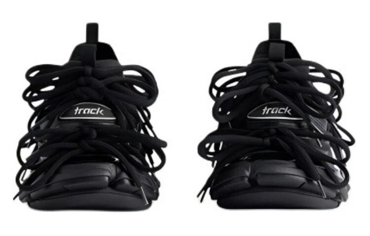 Balenciaga o1s1rm0225 Track Corset Lace-Up Sneakers in Black Size US 12 / EU 45 - 4 Thumbnail