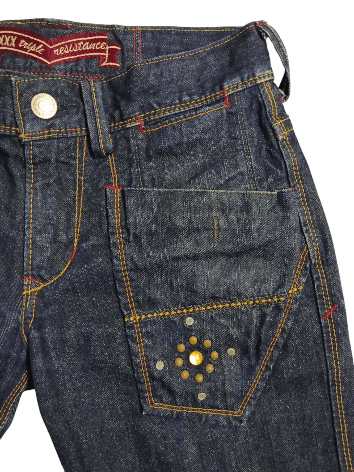 If Six Was Nine Liberto XXX Triple Resistance Flare Bush Denim Size US 29 - 5 Thumbnail