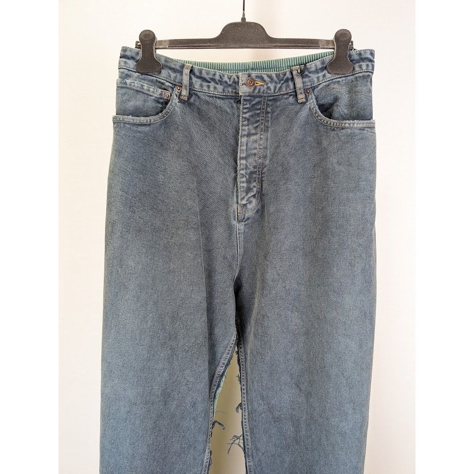 Balenciaga o1rshd1 Hybrid Sweatpants Denim in Blue Size US 34 / EU 50 - 3 Thumbnail