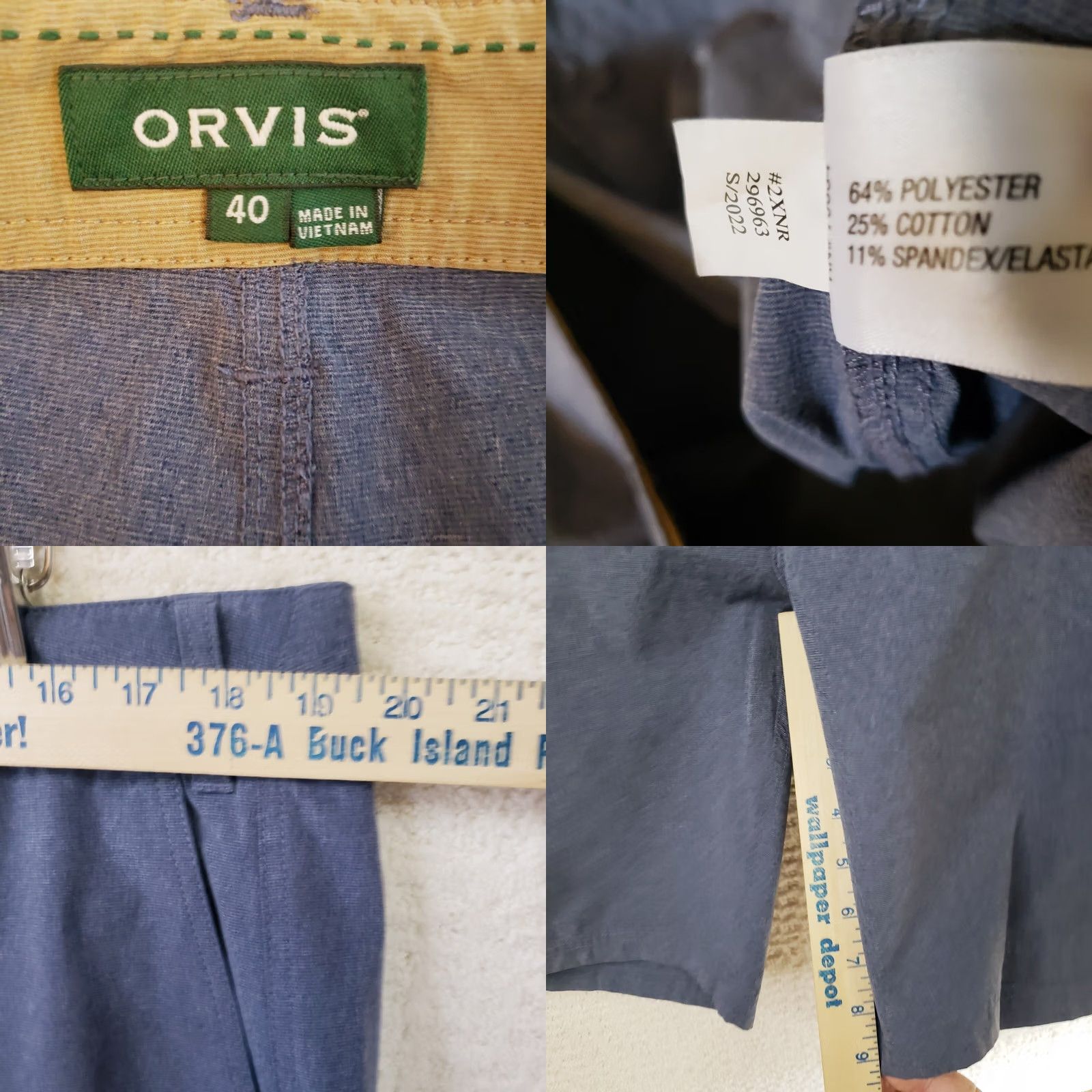Orvis Orvis Shorts Men's Size 40 Blue Casual Travel Outdoor American NWOT Size US 40 / EU 56 - 10 Thumbnail