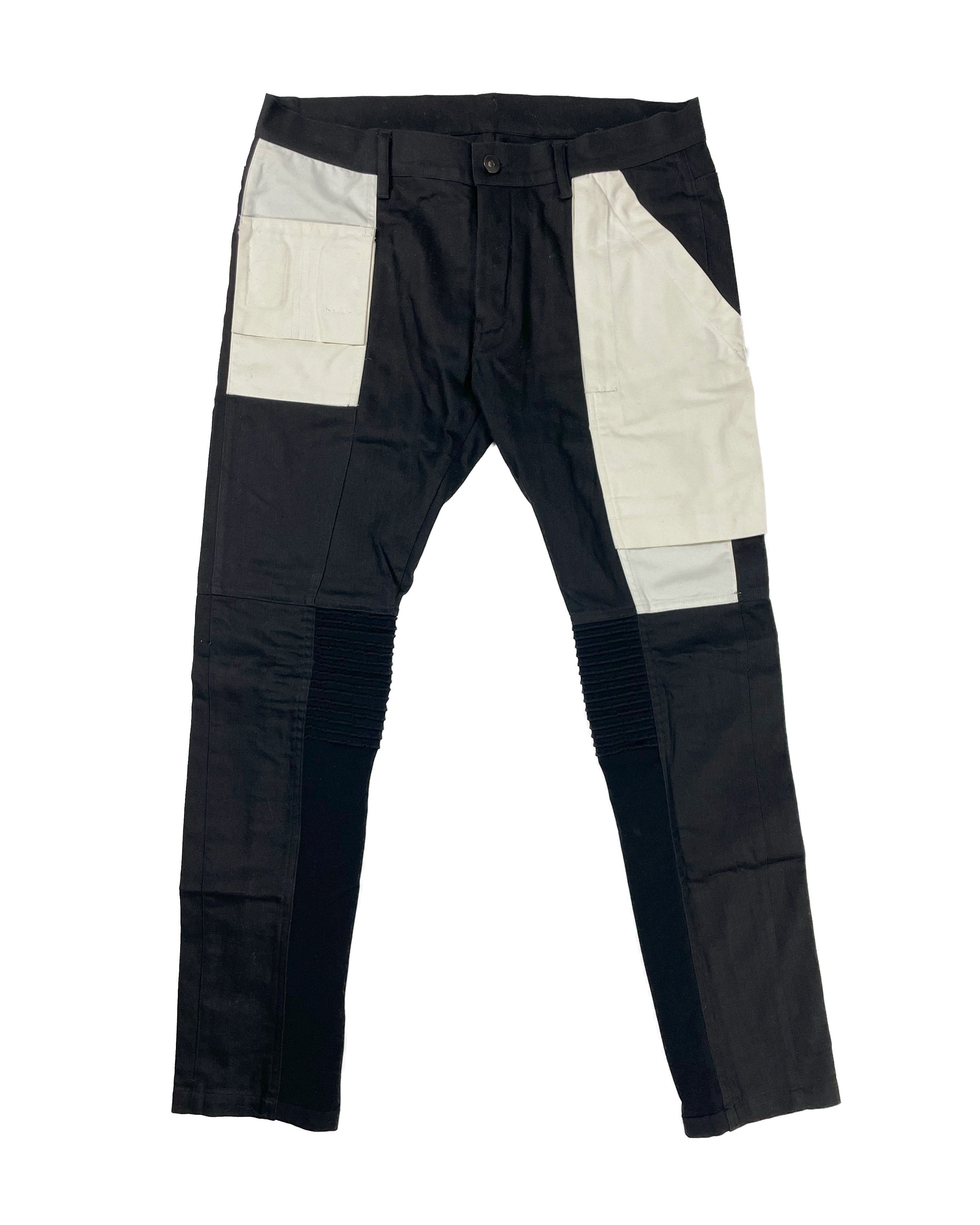 Image of Rick Owens 1/1 Fw13 Memphis Black/milk Cargo Pants Denim, Men's (Size 33)