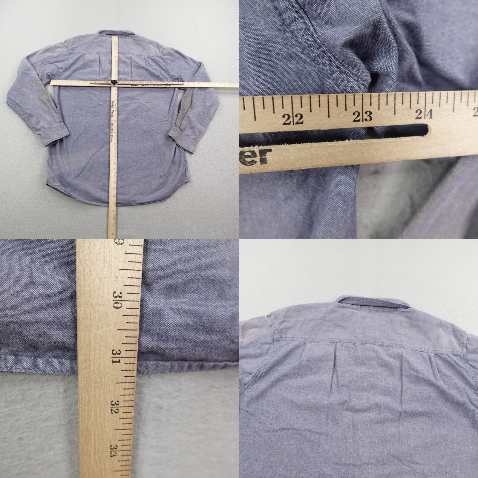 Carhartt VINTAGE Carhartt Shirt Mens LT Blue Chambray Button-Up Work Utility Midweight Long Sleeve Button-Down Casual Mens Size US L / EU 52-54 / 3 - 8 Thumbnail