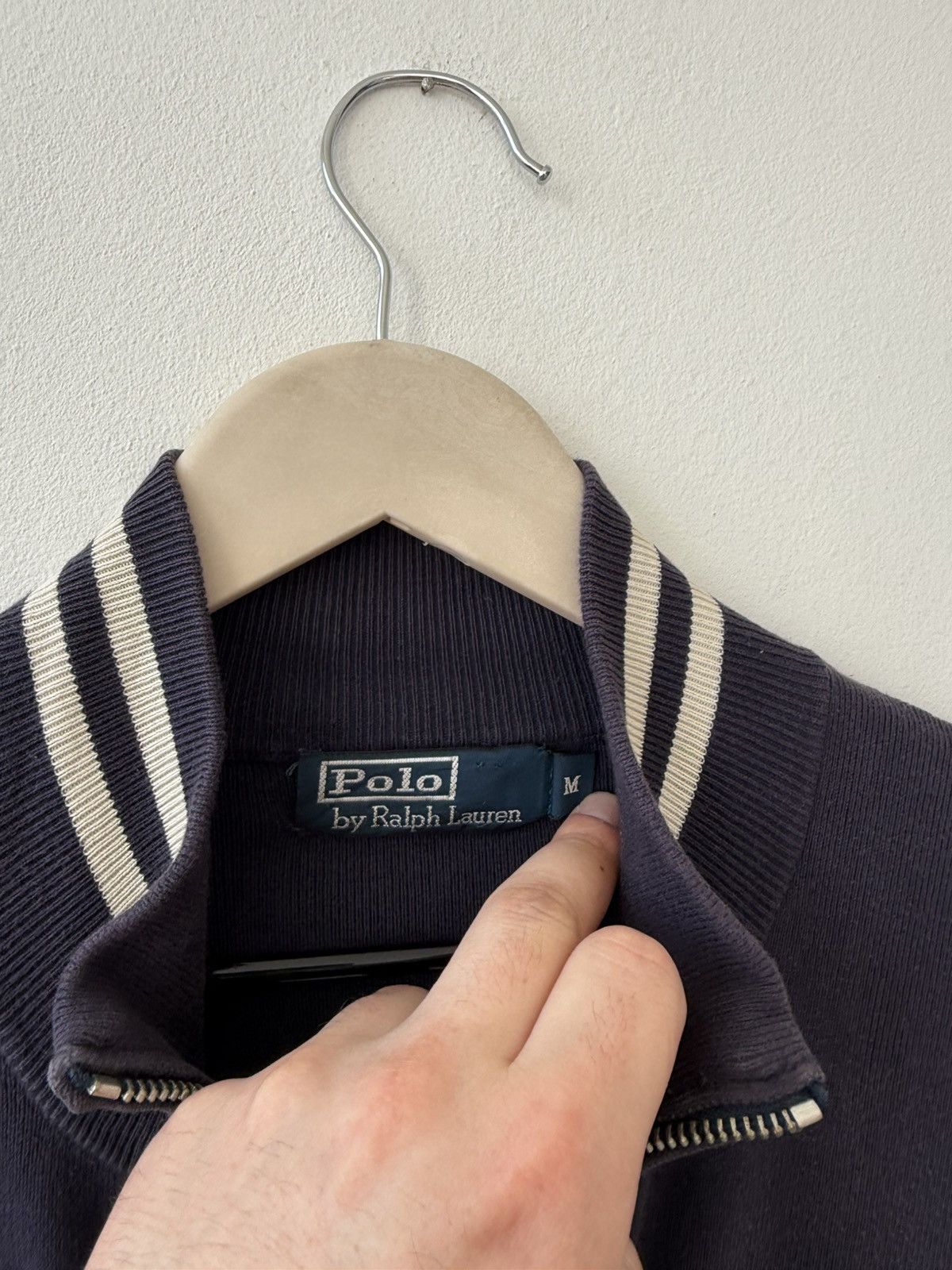 Polo Ralph Lauren Polo Ralph Lauren Vintage Full Zip Cotton Knit Sweater Navy Size US M / EU 48-50 / 2 - 9 Thumbnail
