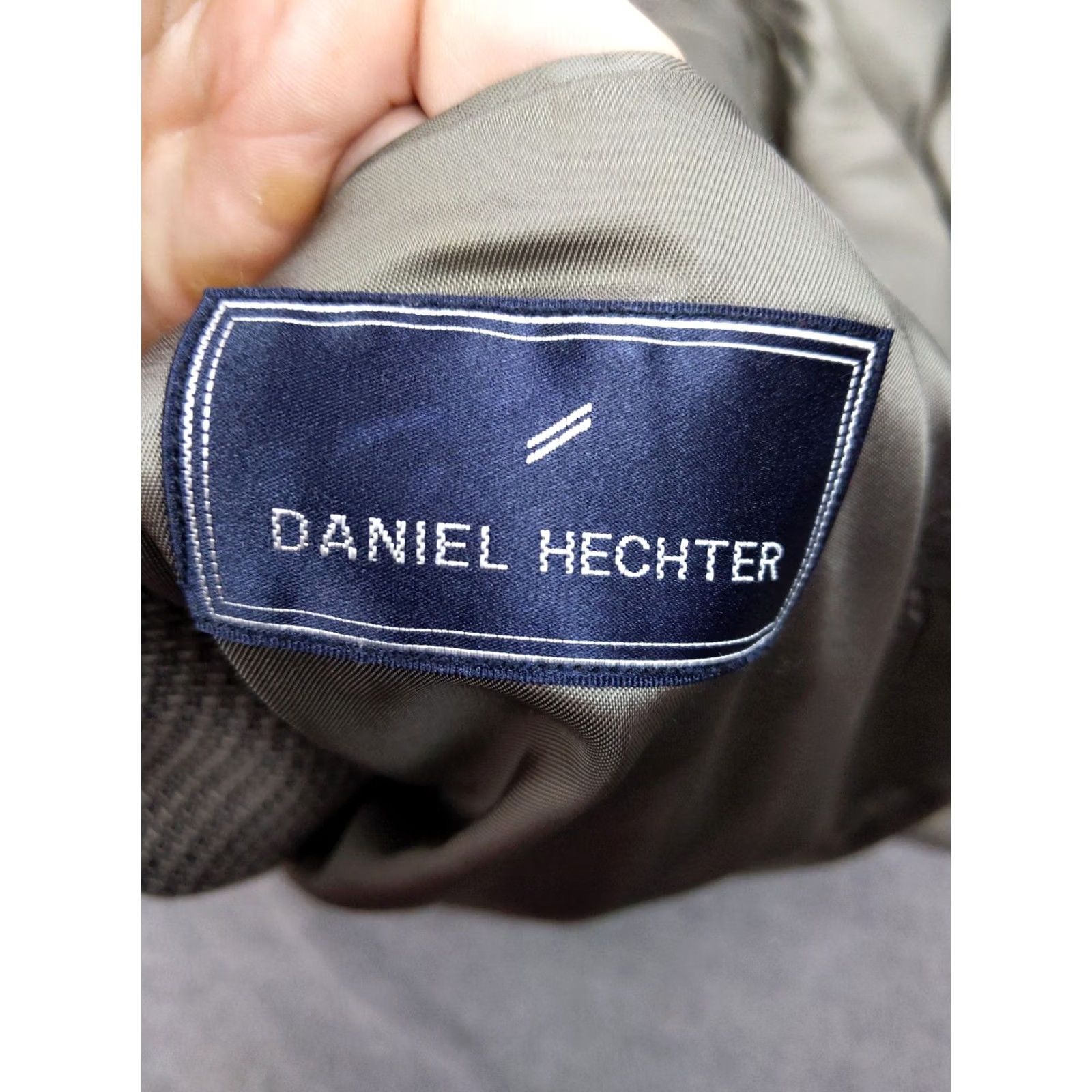 Vintage Daniel Hechter Blazer Mens 43 Long Brown Wool Tweed Check Single-Breasted 3-in-1 Jacket Size 44R - 6 Thumbnail