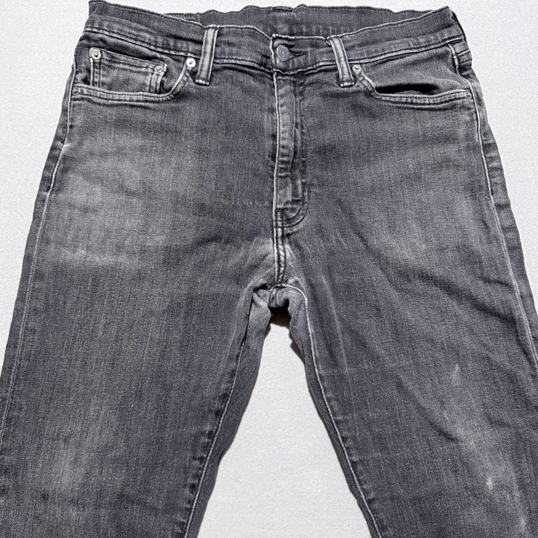 Levi's Levi's 513 Jeans Men's Gray Denim Mid Rise Zip Fly Slim Size US 33 - 3 Thumbnail