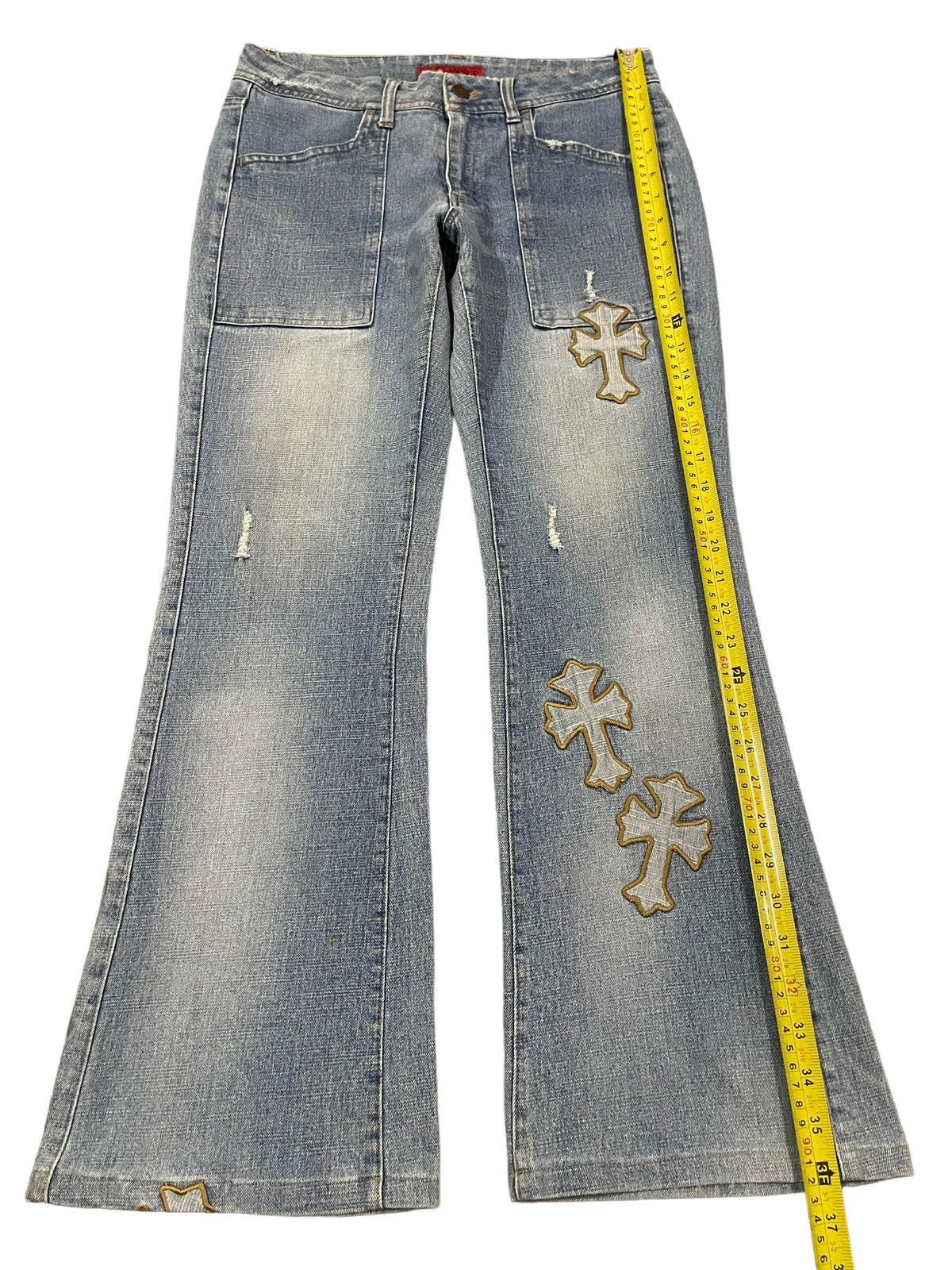 semanticdesign Vintage Japanese Cross Patch Style Chrome Hearts Inspired Size US 29 - 10 Thumbnail