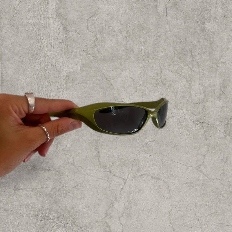 Japanese Brand Insane UV400 sunglasses in khaki with black lense. One size. Size ONE SIZE - 1 Thumbnail