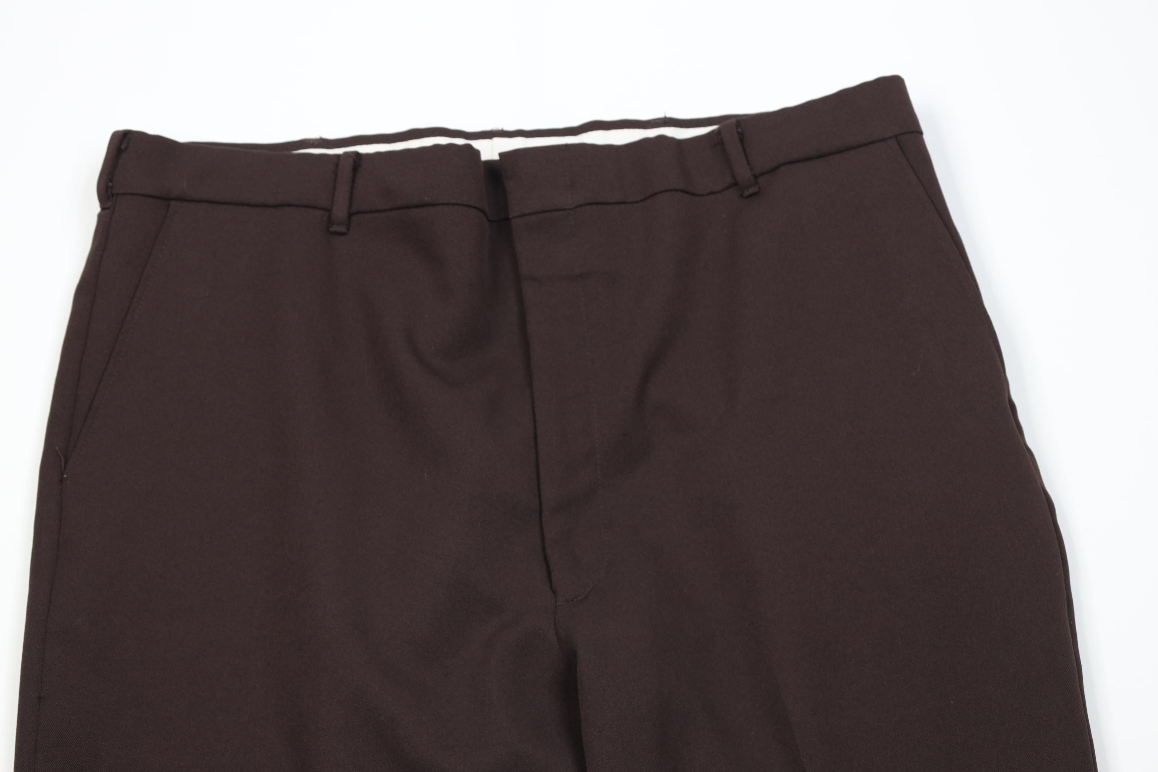 Vintage Vintage 70s Streetwear Flared Wide Leg Chino Pants Brown USA Size US 36 / EU 52 - 2 Thumbnail
