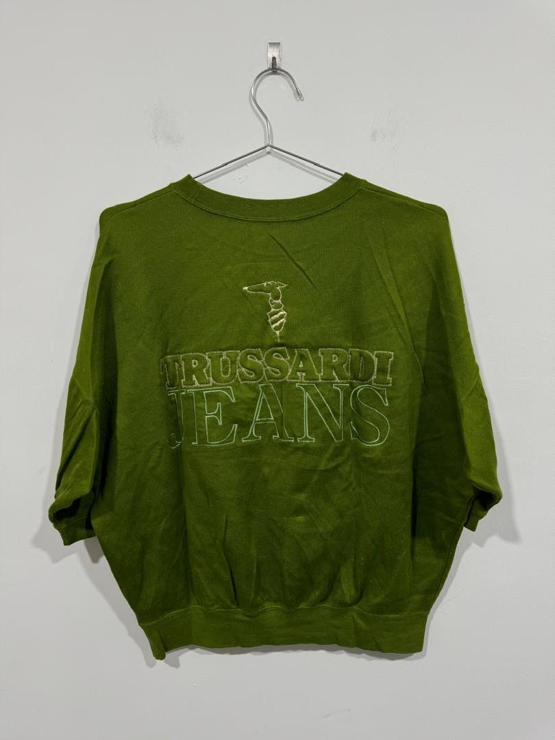 Trussardi Vintage 80s Trussardi Embroidered Logo Sweatshirt Size US M / EU 48-50 / 2 - 1 Thumbnail