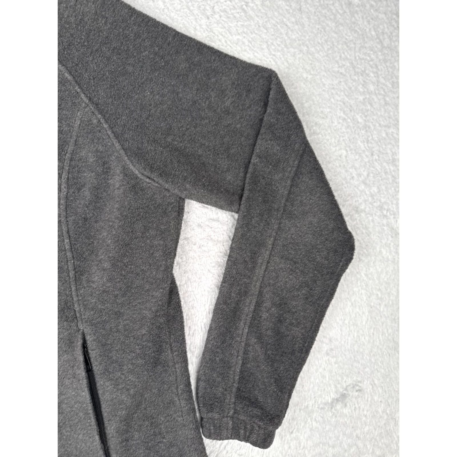 Vintage Columbia Jacket Womens Large Gray Full Zip Fleece Pockets Mock Neck Polyester Outdoor Casual Size L / US 10 / IT 46 - 5 Thumbnail