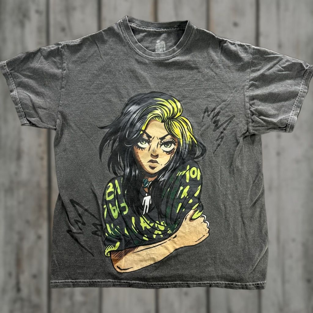 Vintage VINTAGE Billie Eilish Shirt Graphic Anime Black Short Sleeve Mens Small "When We All Fall Asleep" Size US S / EU 44-46 / 1 - 1 Thumbnail