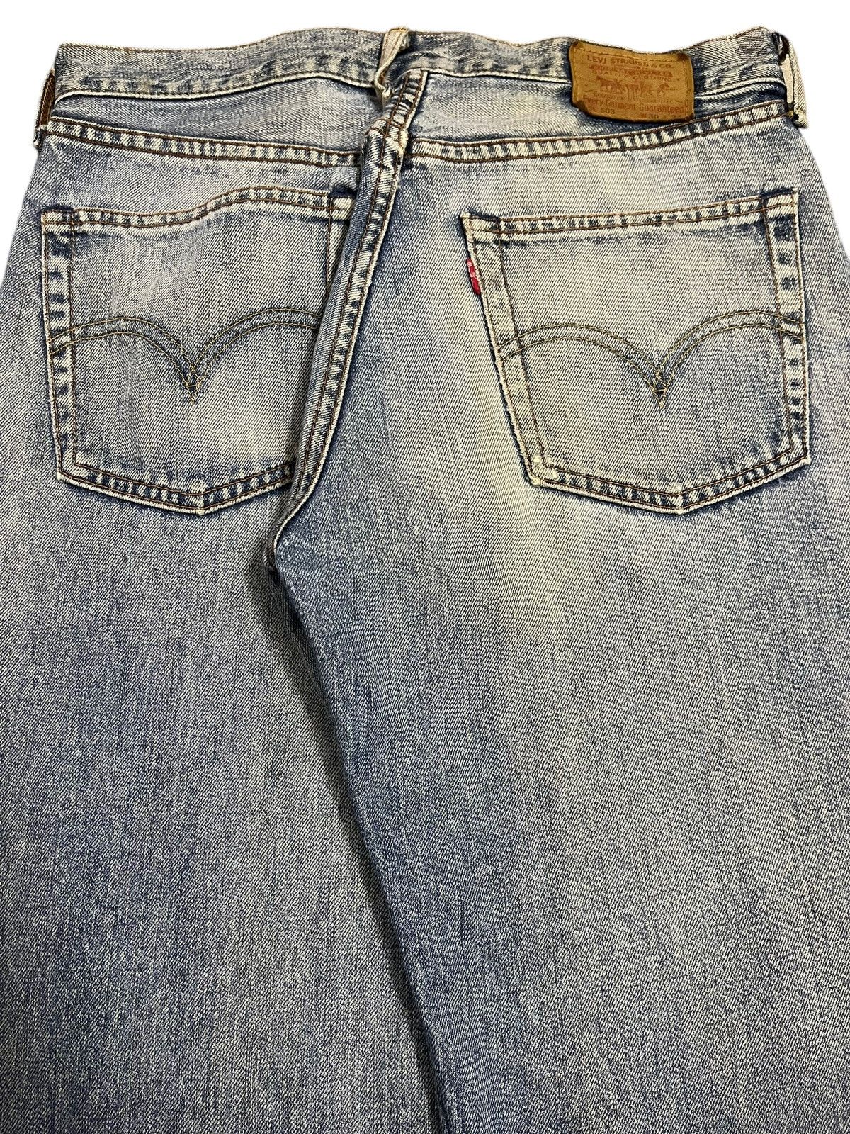 Levi's Vintage 80s Levis 503 Blue Bleached Distressed Baggy Jeans Size US 31 - 6 Thumbnail