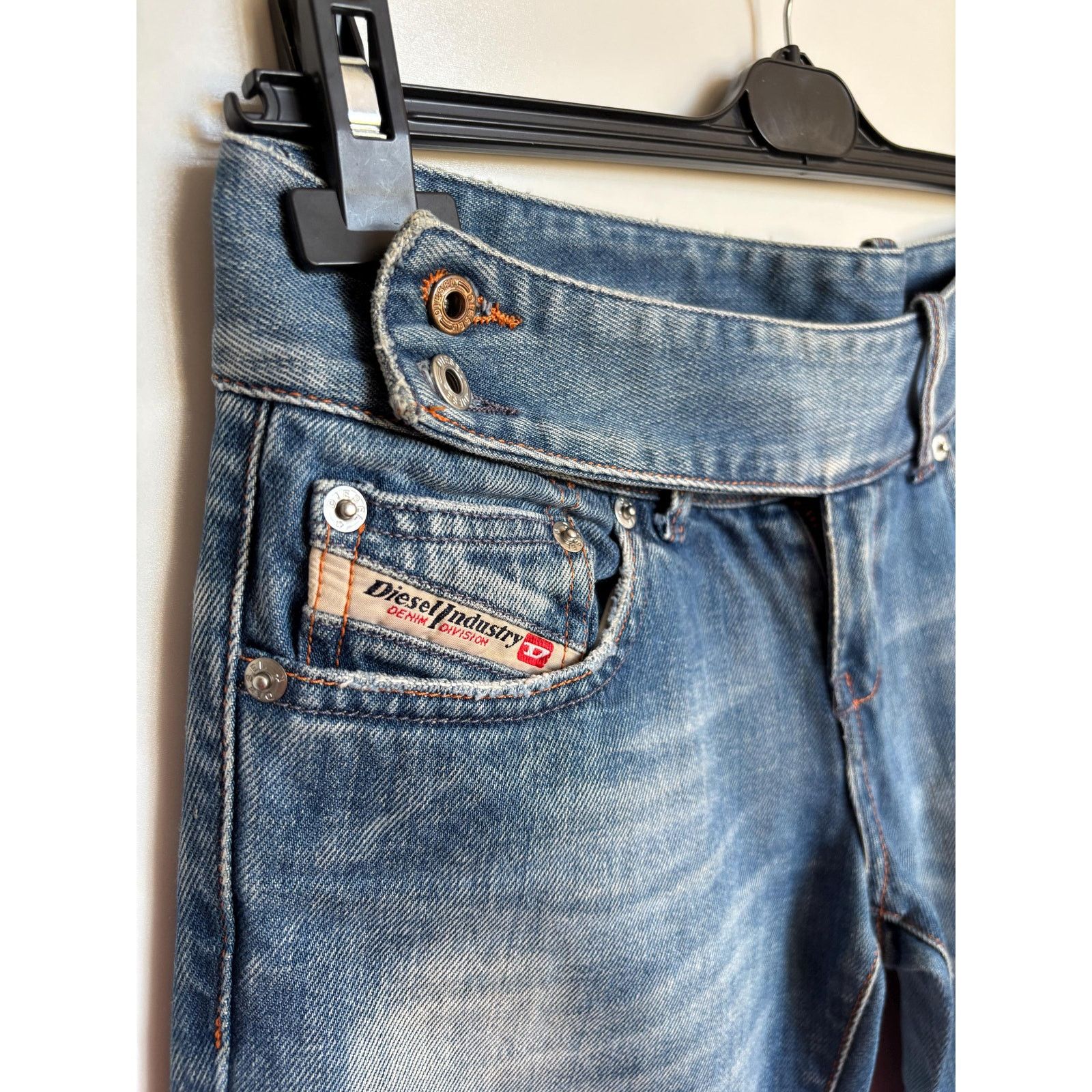Diesel Diesel Industry Jeans W27 Italy Y2K Medium Wash Zip Straight Size US 27 - 5 Thumbnail