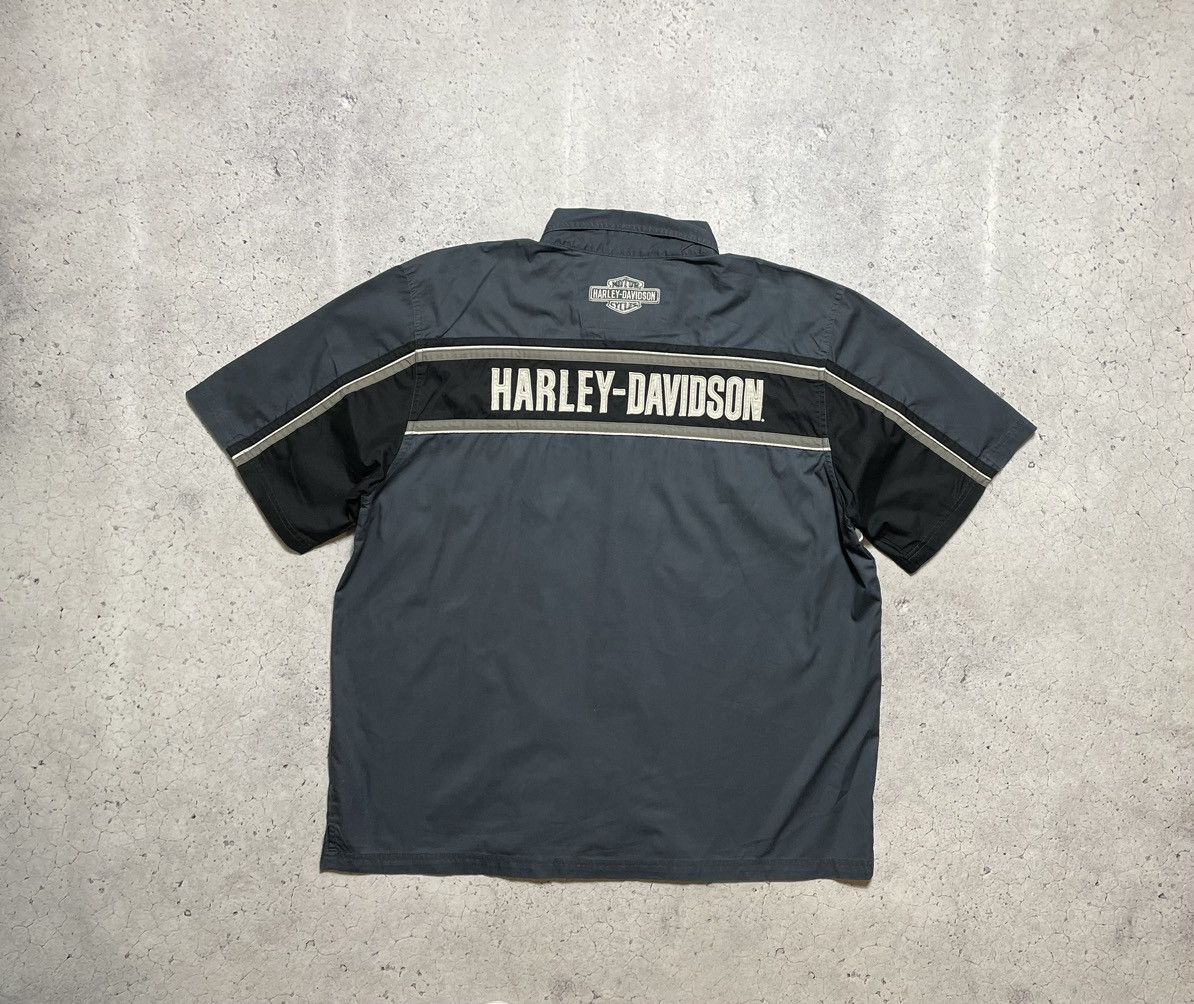 Harley Davidson × Vintage Vintage Short Sleeve Button Harley Davidson Big Logo Shirt Size US XXL / EU 58 / 5 - 2 Thumbnail