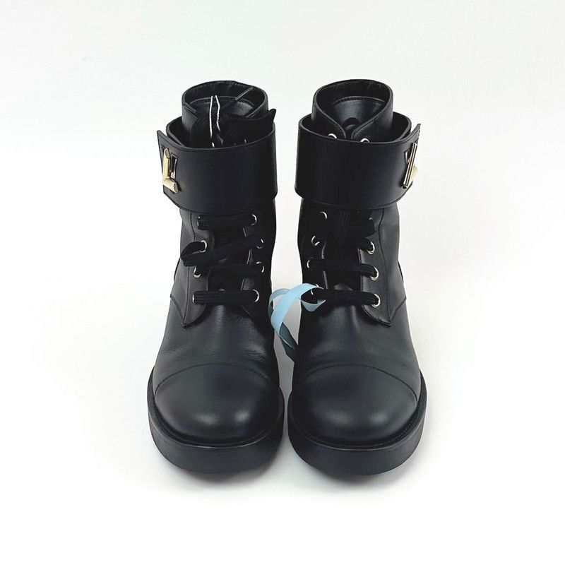 Louis Vuitton Louis Vuitton Black Lace-up Ankle Boots - Size US 5.5 / EU 38 - 2 Thumbnail