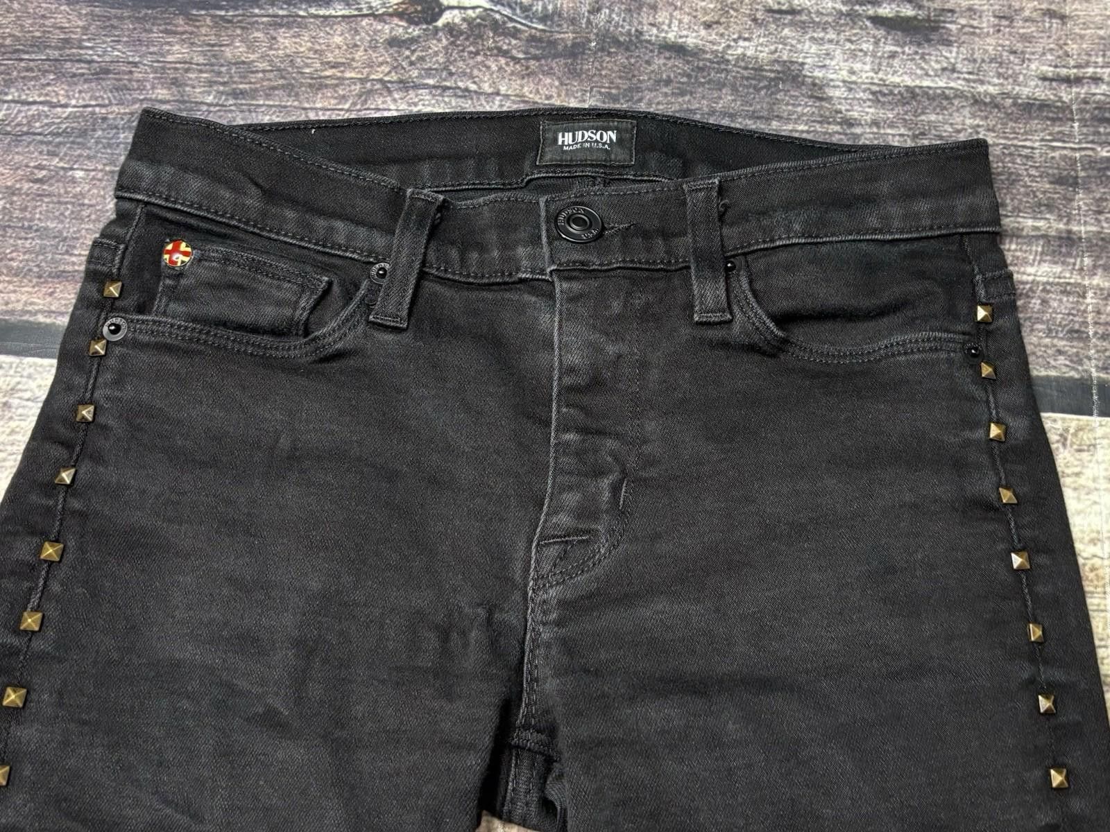 Hudson Hudson Jeans Womens 26x29 Studded Nico Midrise Skinny USA Size 26" / US 2 / IT 38 - 4 Thumbnail