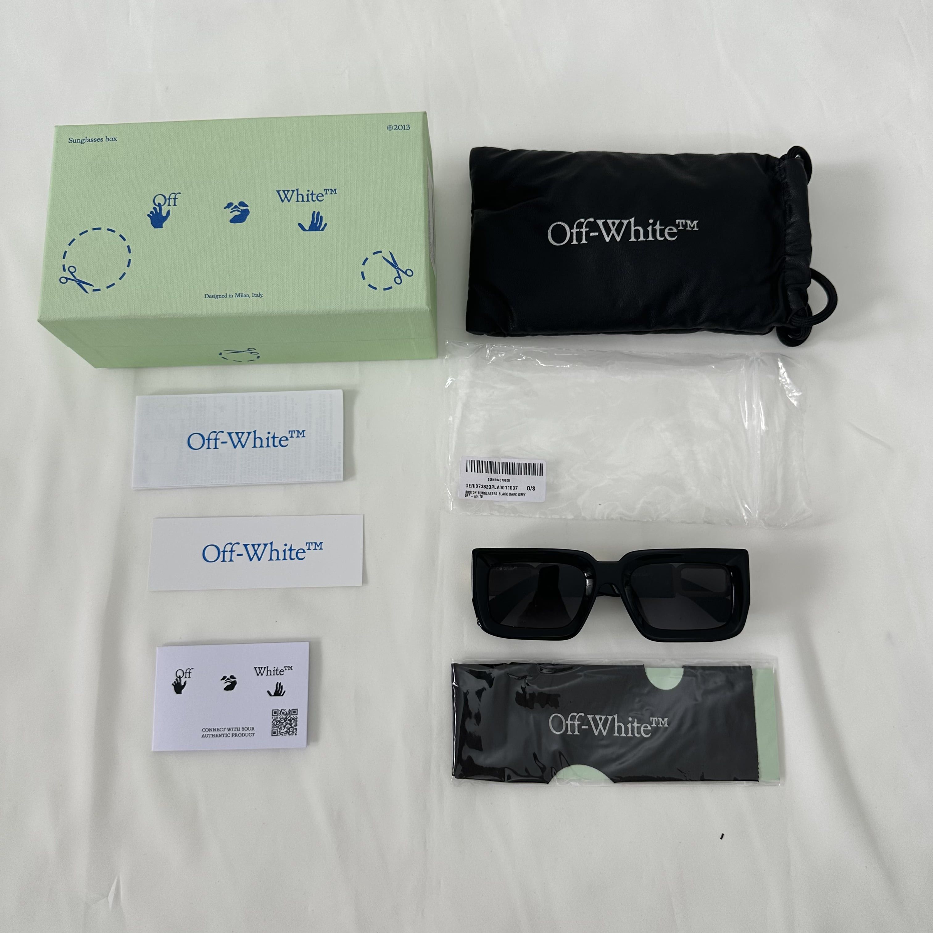 Off-White OFF WHITE Boston Rectangular Frame Sunglasses BLACK Size ONE SIZE - 9 Thumbnail