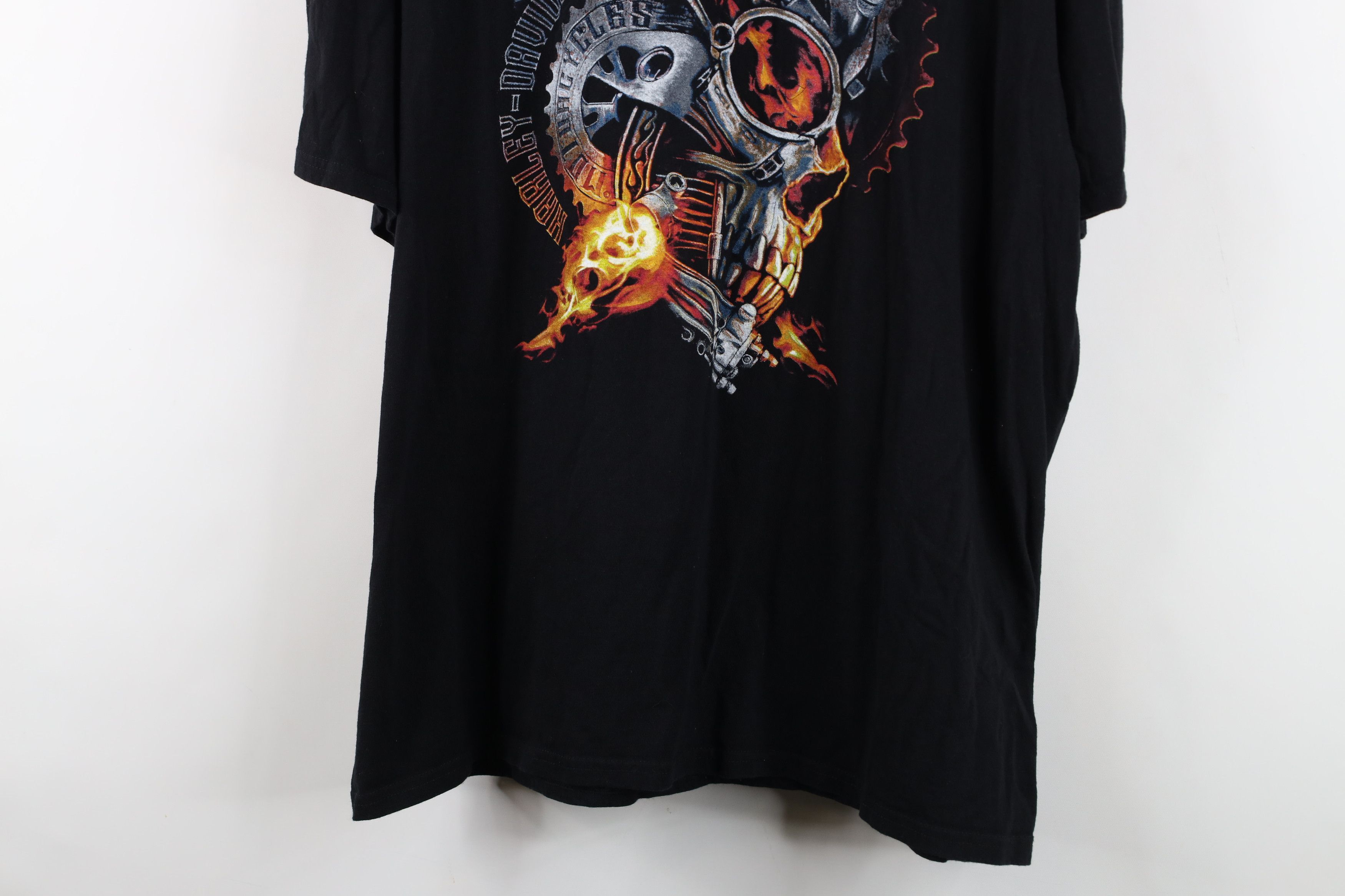 Harley Davidson Vintage Y2K Harley Davidson Gear Head Skull T-Shirt Black Size US L / EU 52-54 / 3 - 3 Thumbnail