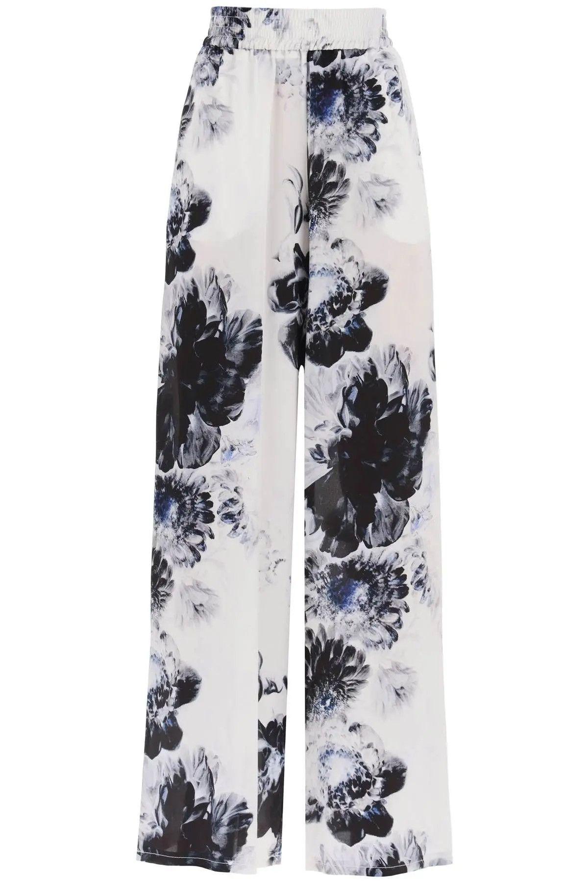 image of Alexander Mcqueen O1S22I1N1123 Orchid Pajama Pant In White Blue, Women's (Size 26)