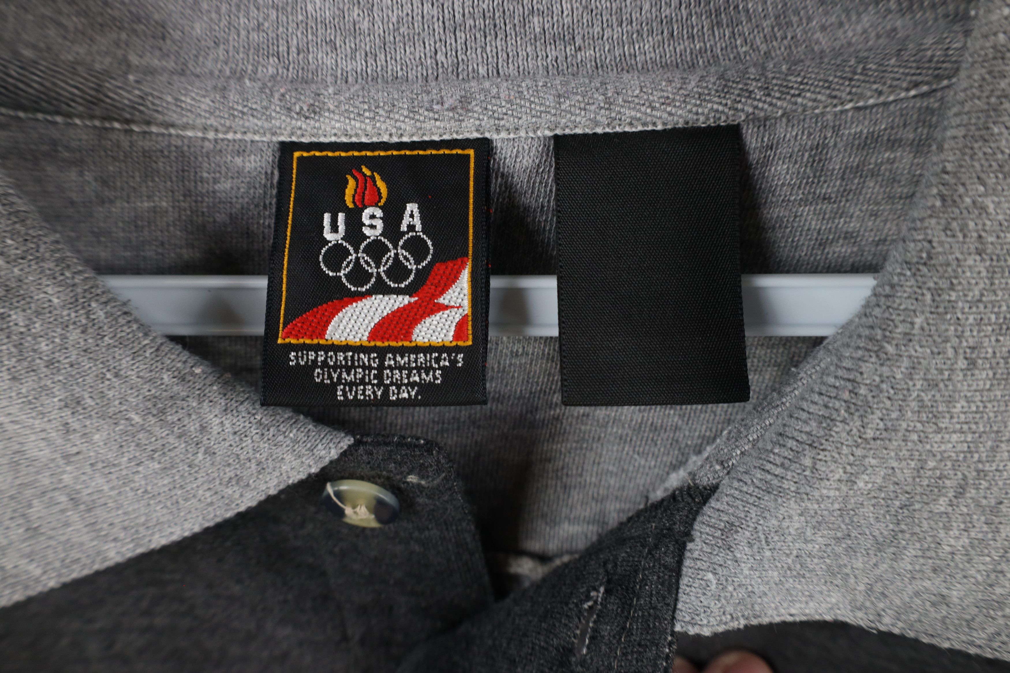 Vintage Vintage 90s USA Olympics Collared Pullover Sweatshirt Size US XL / EU 56 / 4 - 5 Thumbnail