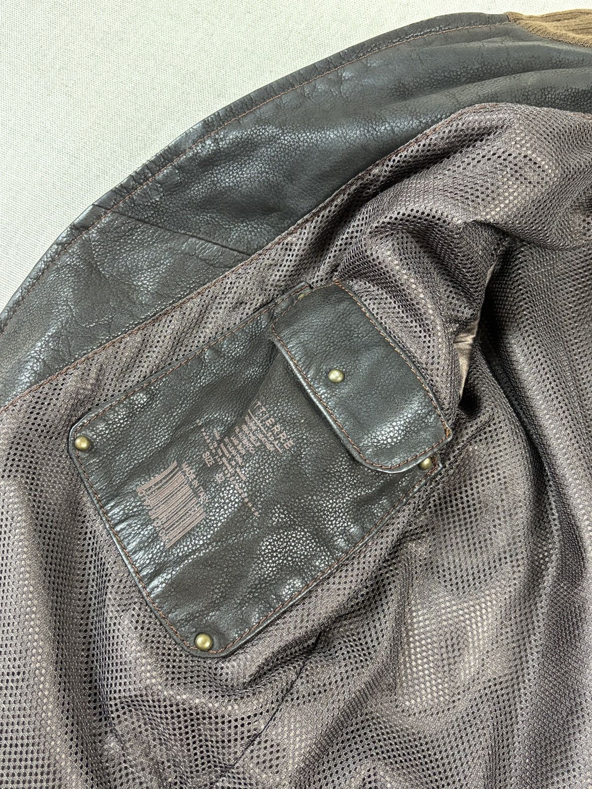Diesel Diesel biker leather moto brown 1990/2000 vintage archive Size US L / EU 52-54 / 3 - 7 Thumbnail