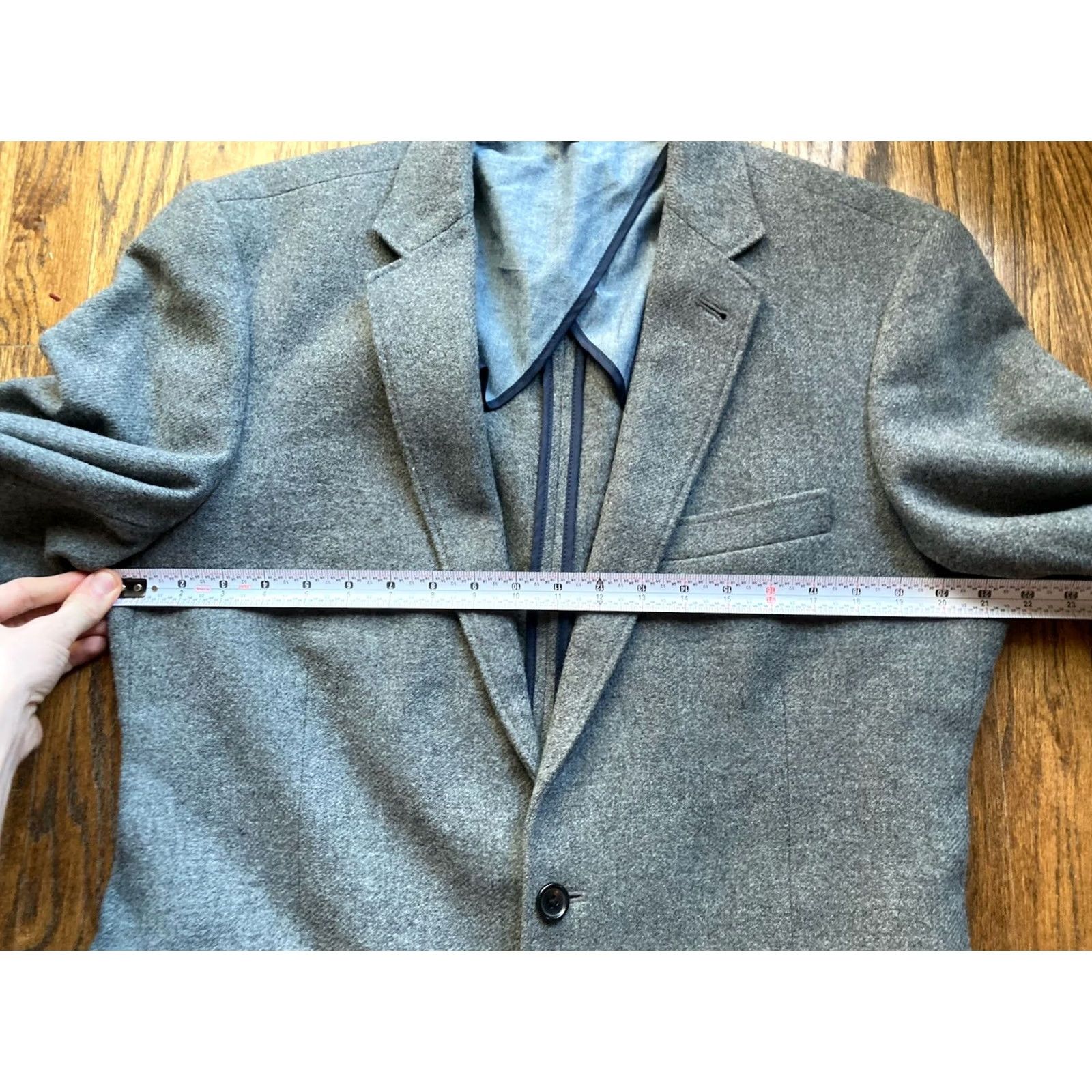 J.Crew J.CREW Blazer Mens Size 44R Gray Wool Blend Tweed Two Button Sport Coat Jacket Size 44R - 4 Thumbnail