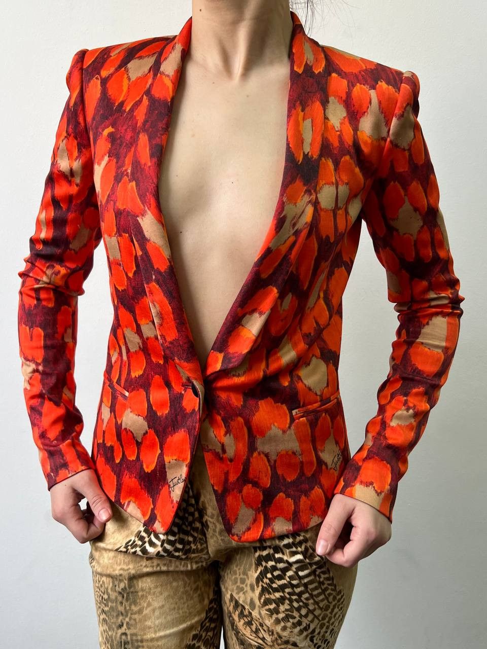 Just Cavalli Just Cavalli Psychedelics Printed Blazer Jacket Size S / US 4 / IT 40 - 1 Thumbnail